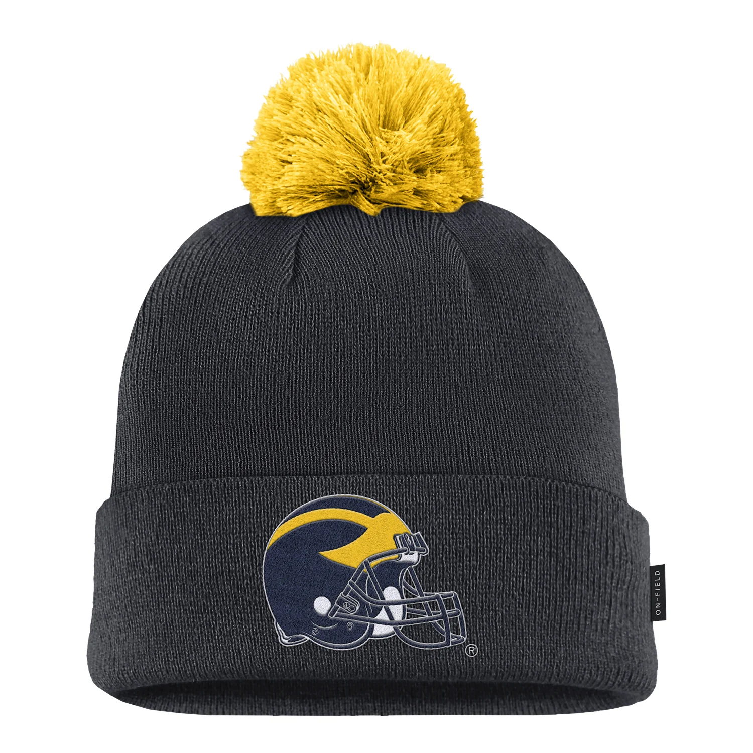 Michigan Wolverines Jordan Off Field Cuffed Pom Beanie