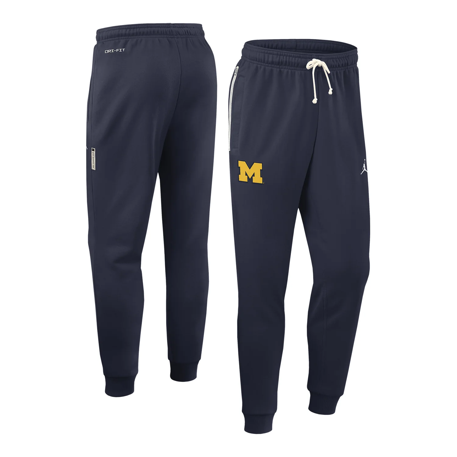 Michigan Wolvernes Nike Jordan Navy Tapered Pants - Image 3