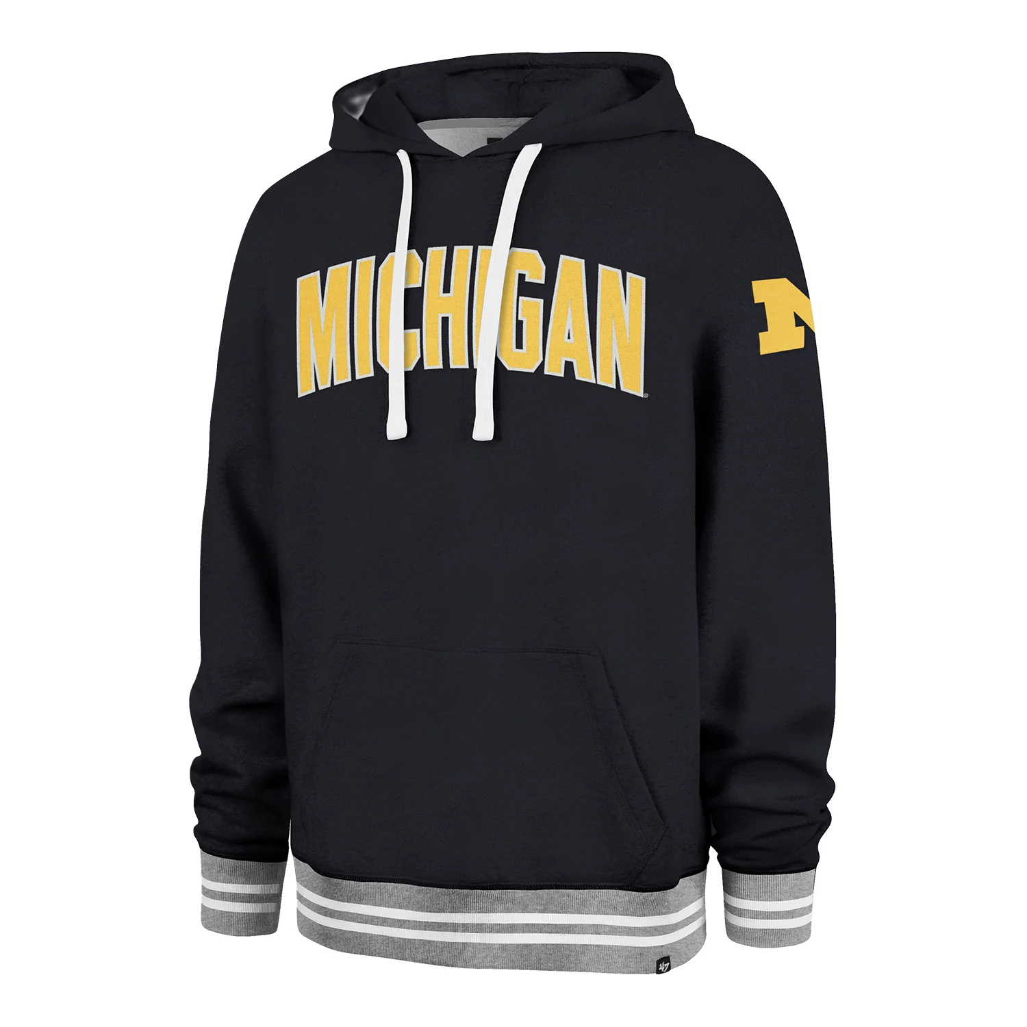 Michigan Wolverines '47 Brand Blue Atlas Eastport Fleece Hoodie