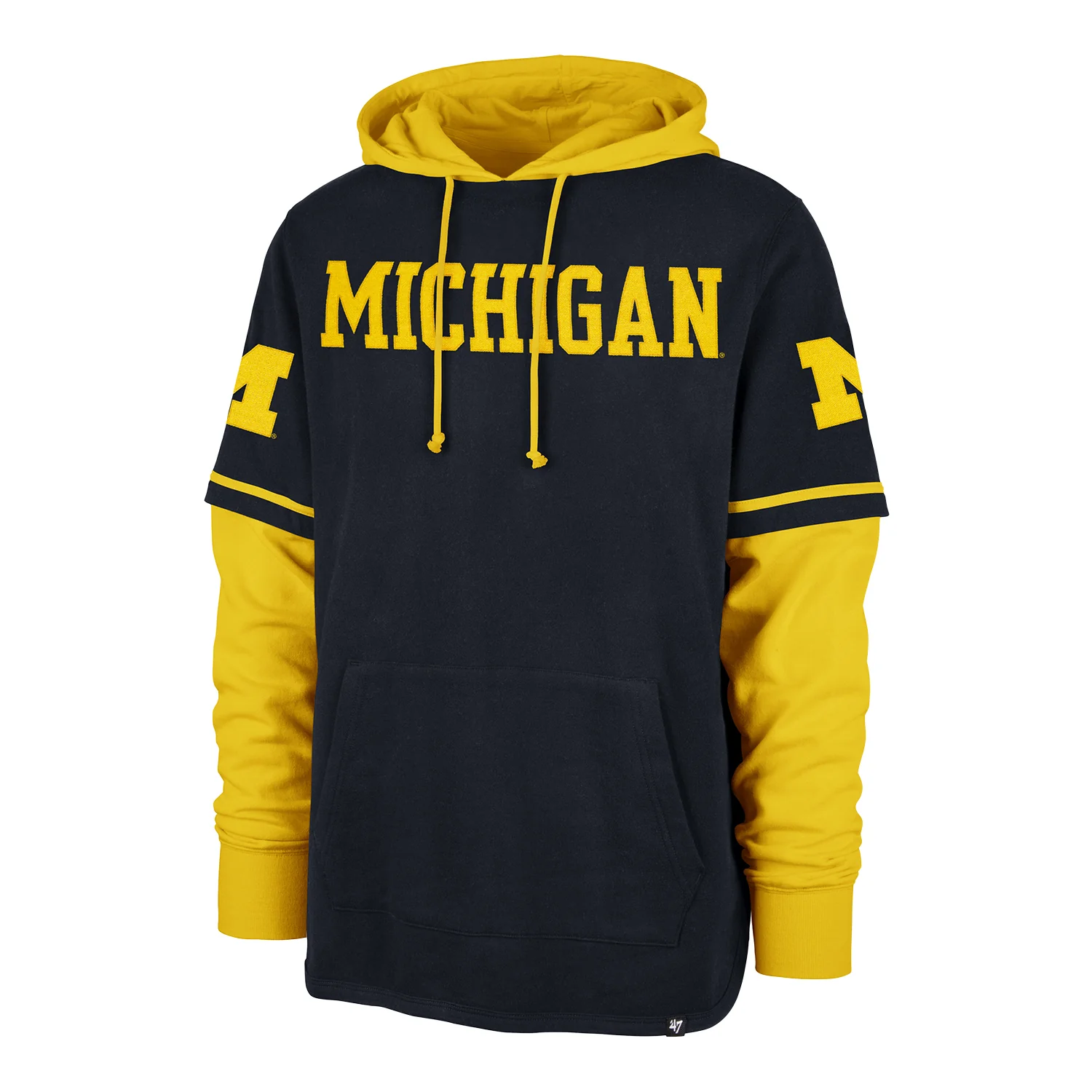 Michigan Wolverines '47 Brand Blue Trifecta Shortstop Pullover Hoodie