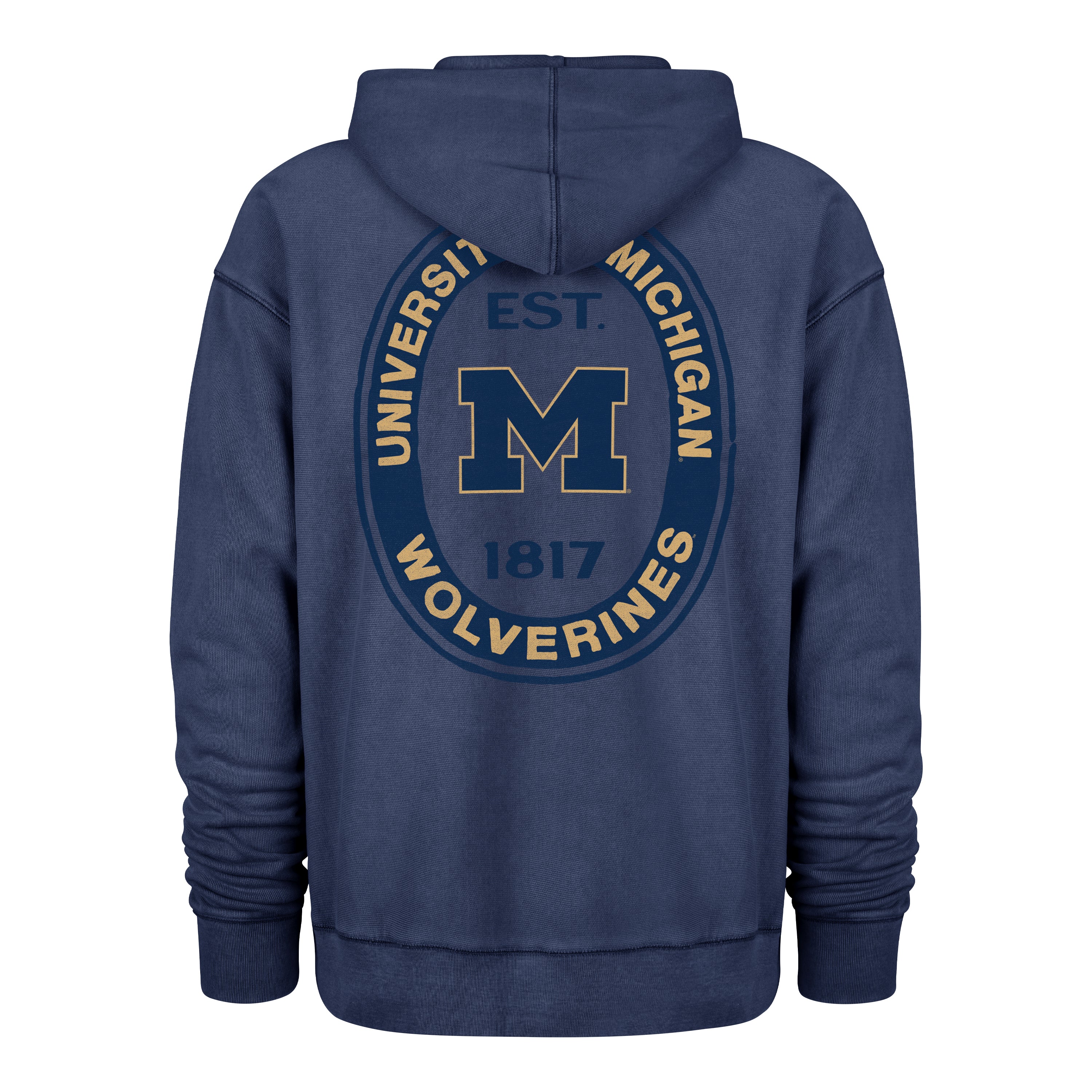 Michigan Wolverines 47 Brand Grey Boot Path Ravine Fleece Hoodie - Image 2