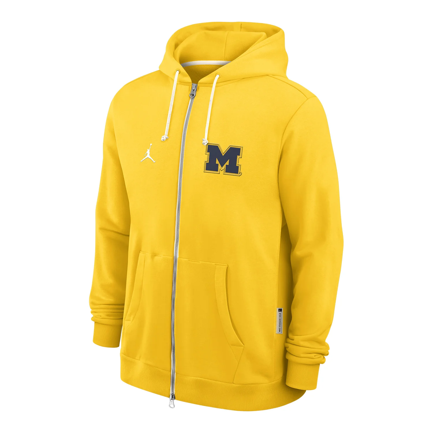 Michigan Wolverines Nike Jordan Yellow Full Zip Hooded Sweatshirt - Image 3