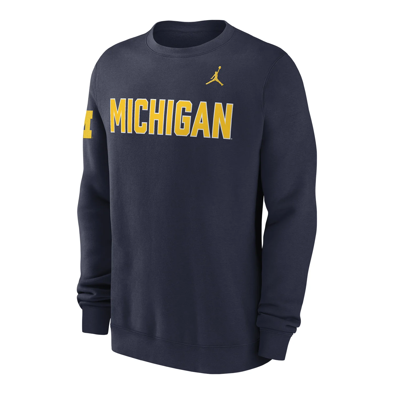 Michigan Wolverines Nike Jordan Navy Club Crewneck