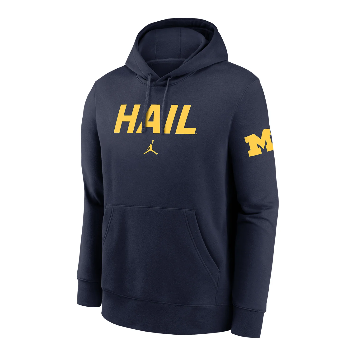 Michigan Wolverines Navy Nike Club Fleece Hail Sweatshirt