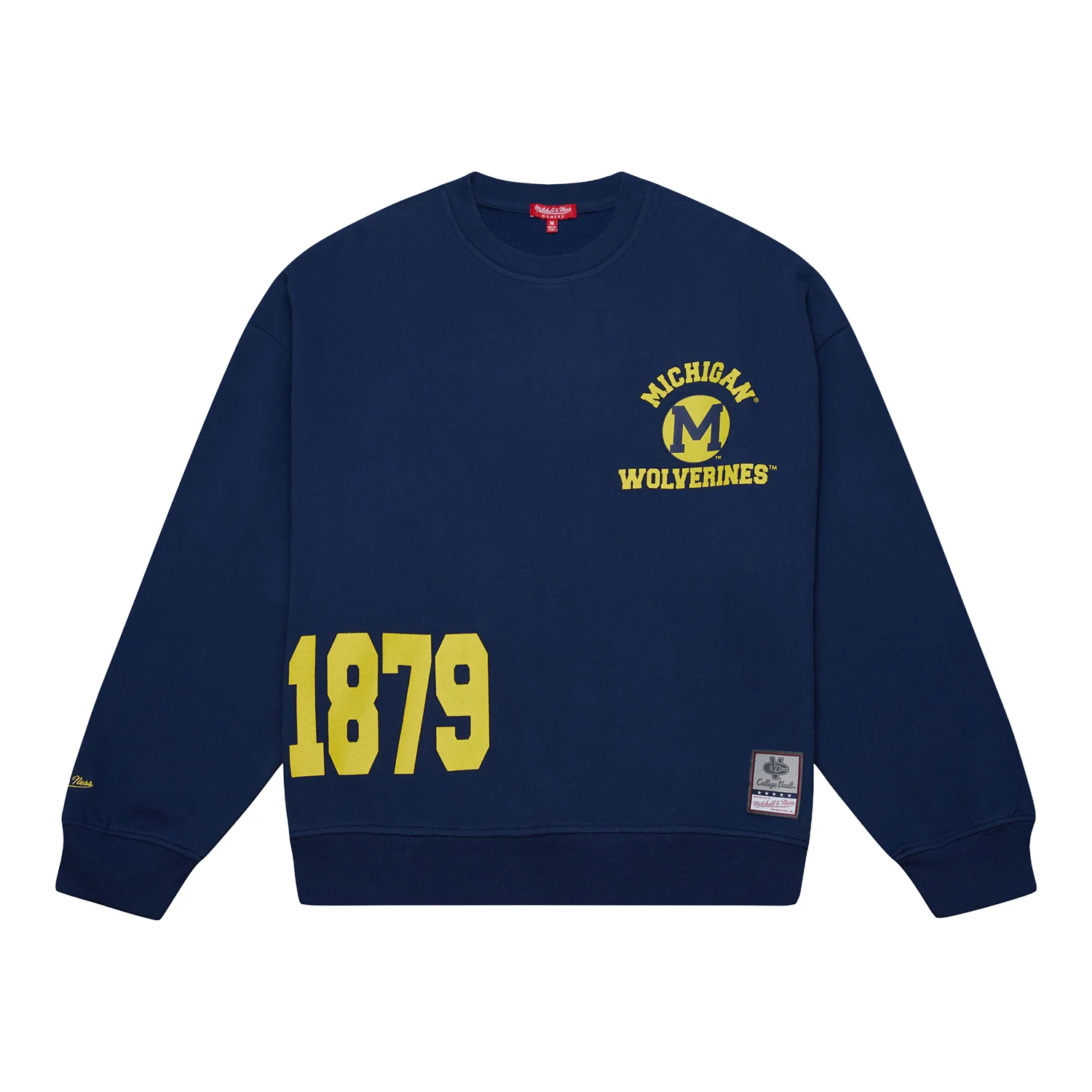 Michigan Wolverines Navy Ladies Crewneck Sweatshirt