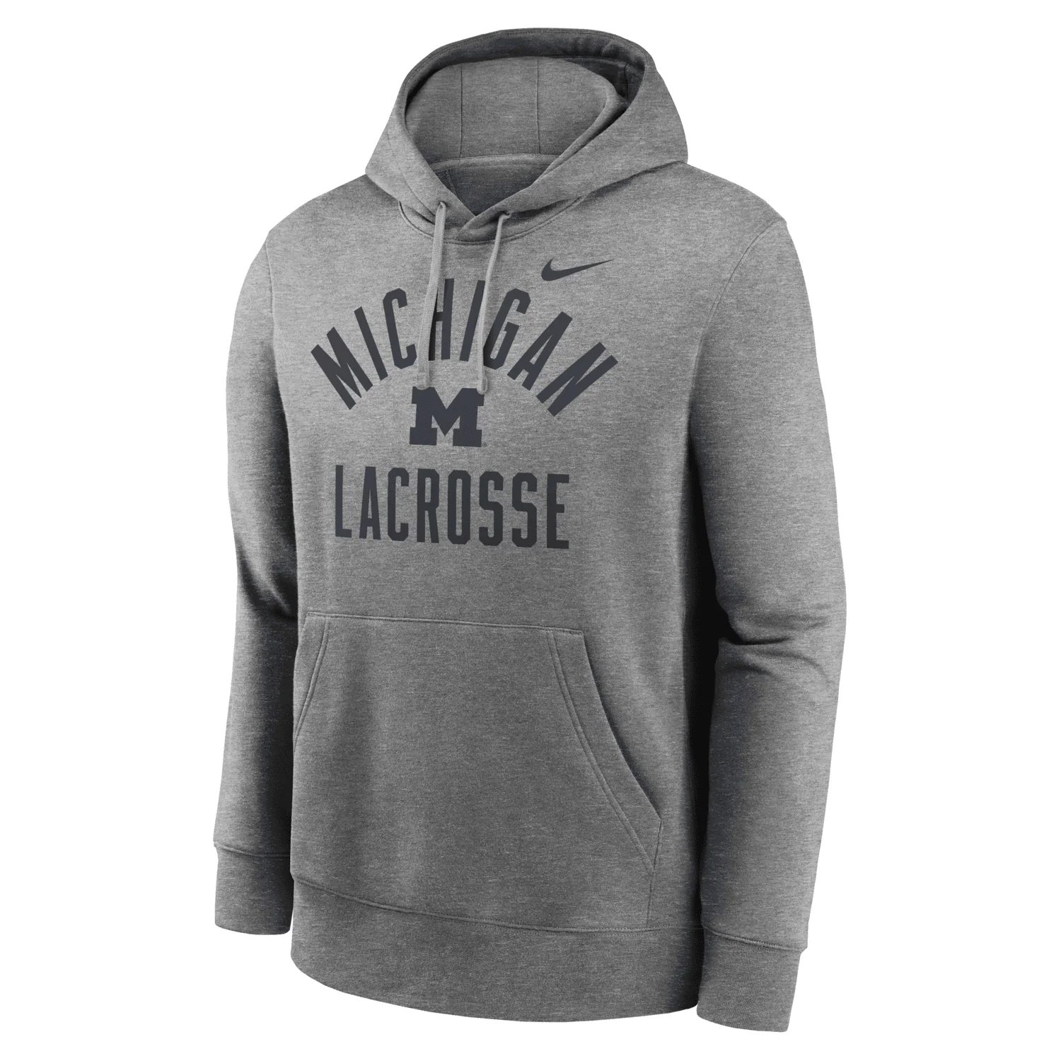 Michigan Wolverines Lacrosse Nike Gray Hooded Sweatshirt