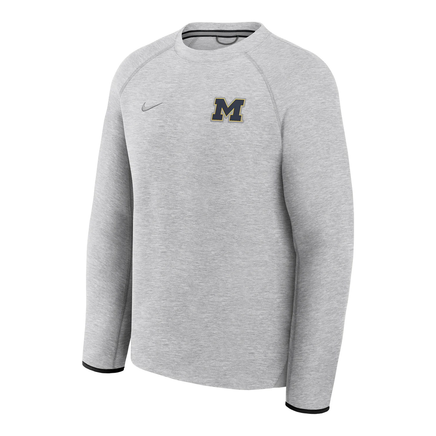 Michigan Wolverines Grey Nike Tech Fleece Crewneck Sweatshirt