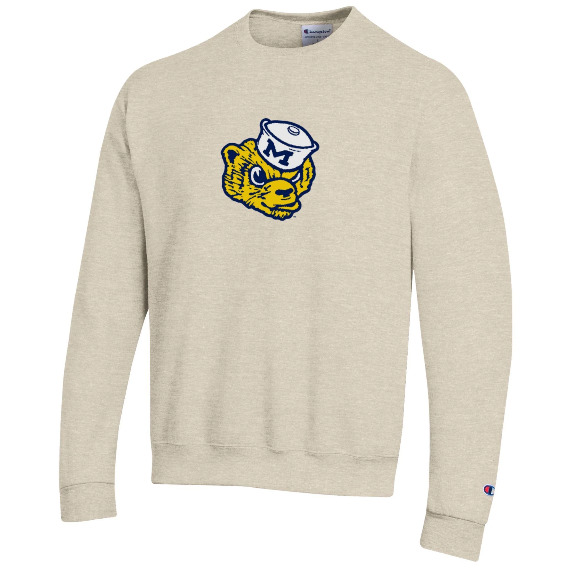 Michigan Wolverines Champion Powerblend Vault Oatmeal Crewneck