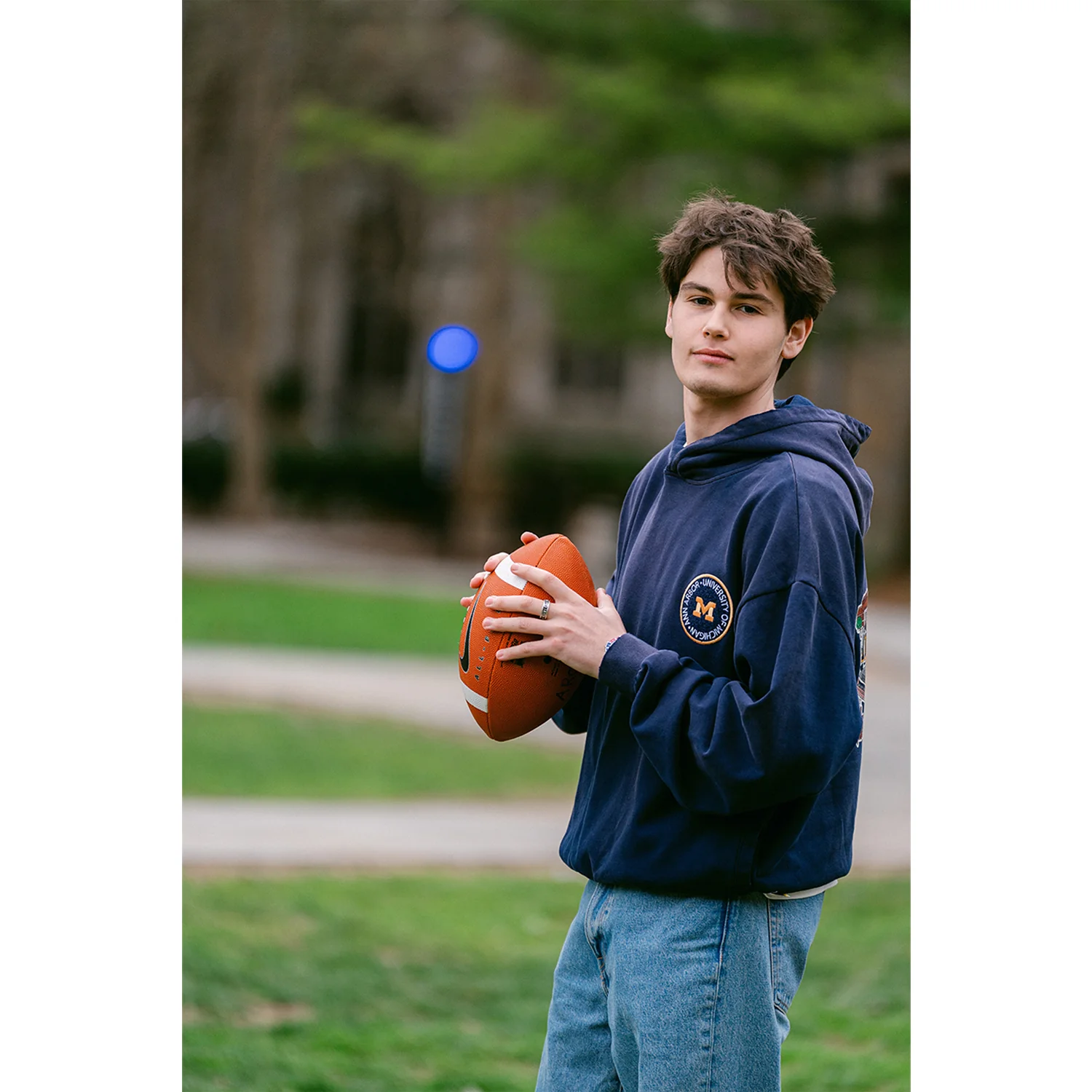 Michigan Wolverines Full Back Campus Art Hooded Sweatshirt - Image 3