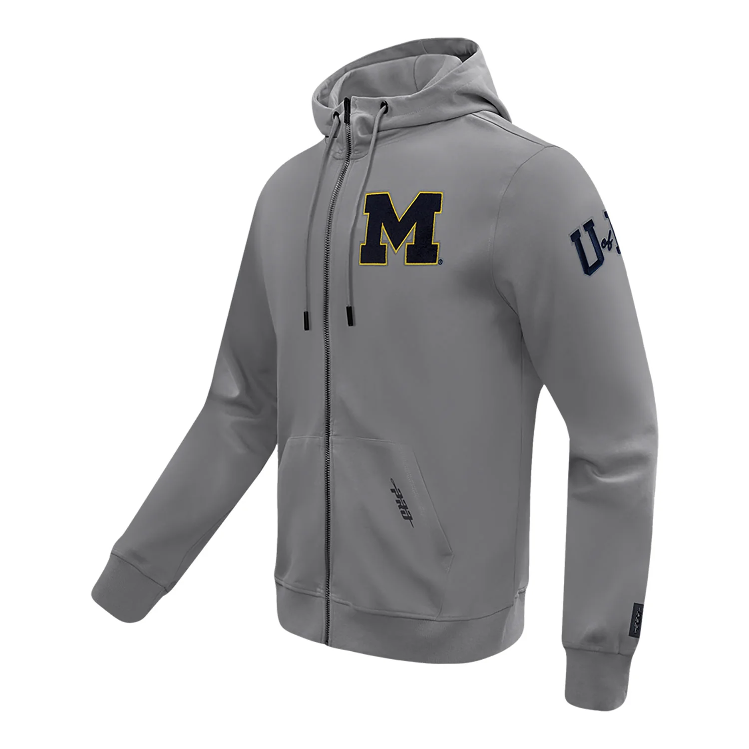 Michigan Wolverines Classic DK Grey Full-Zip Pullover Hoodie