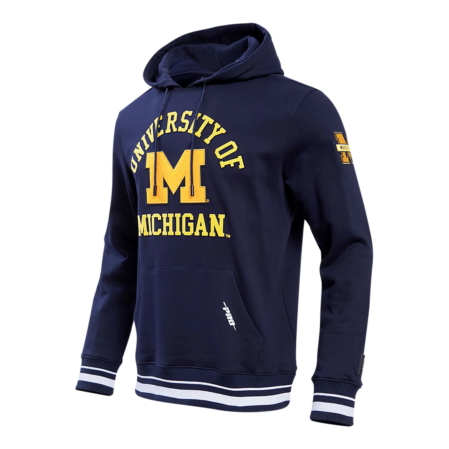 Michigan Wolverines Classic Stacked Logo Fleece Pullover Hoodie