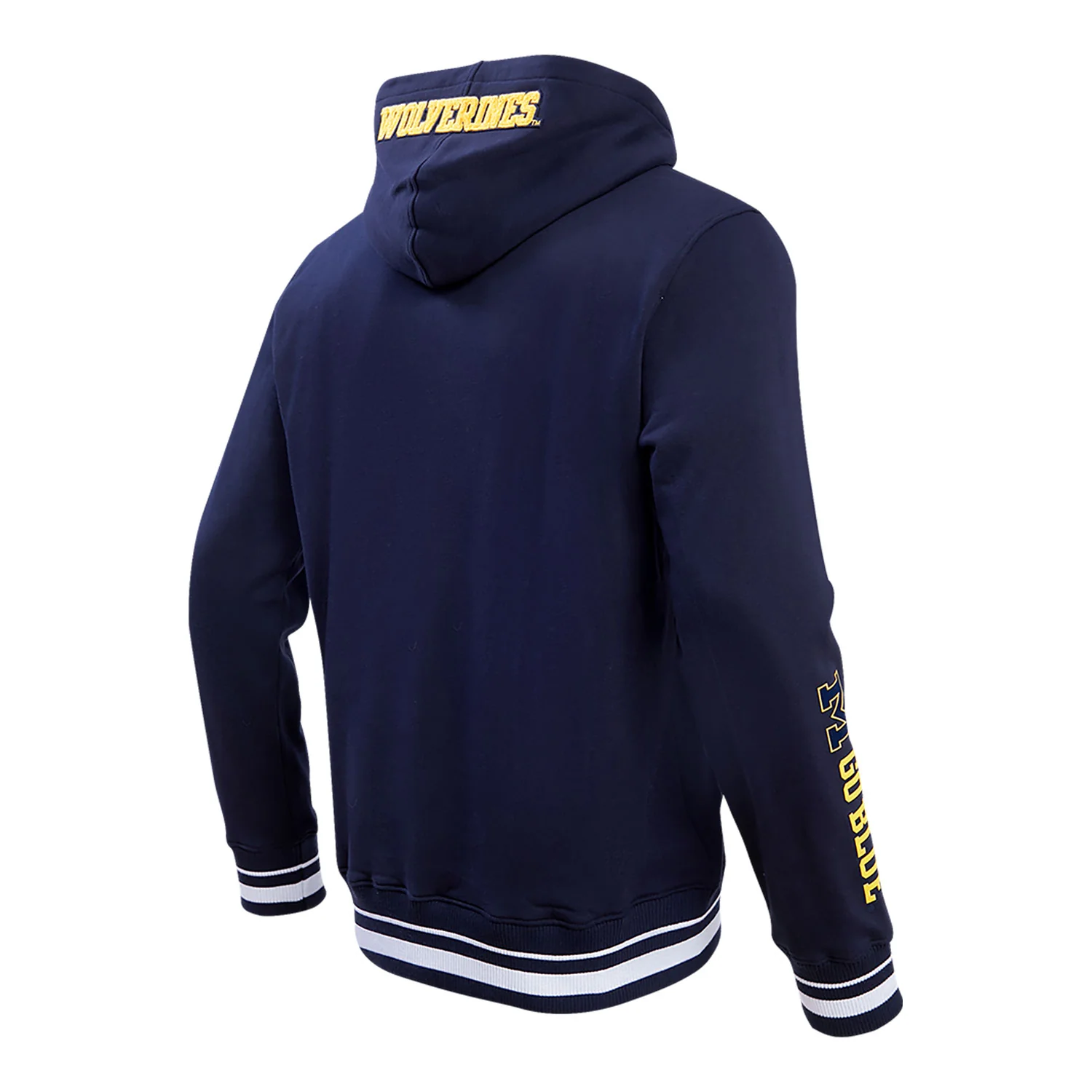 Michigan Wolverines Classic Stacked Logo Fleece Pullover Hoodie - Image 2