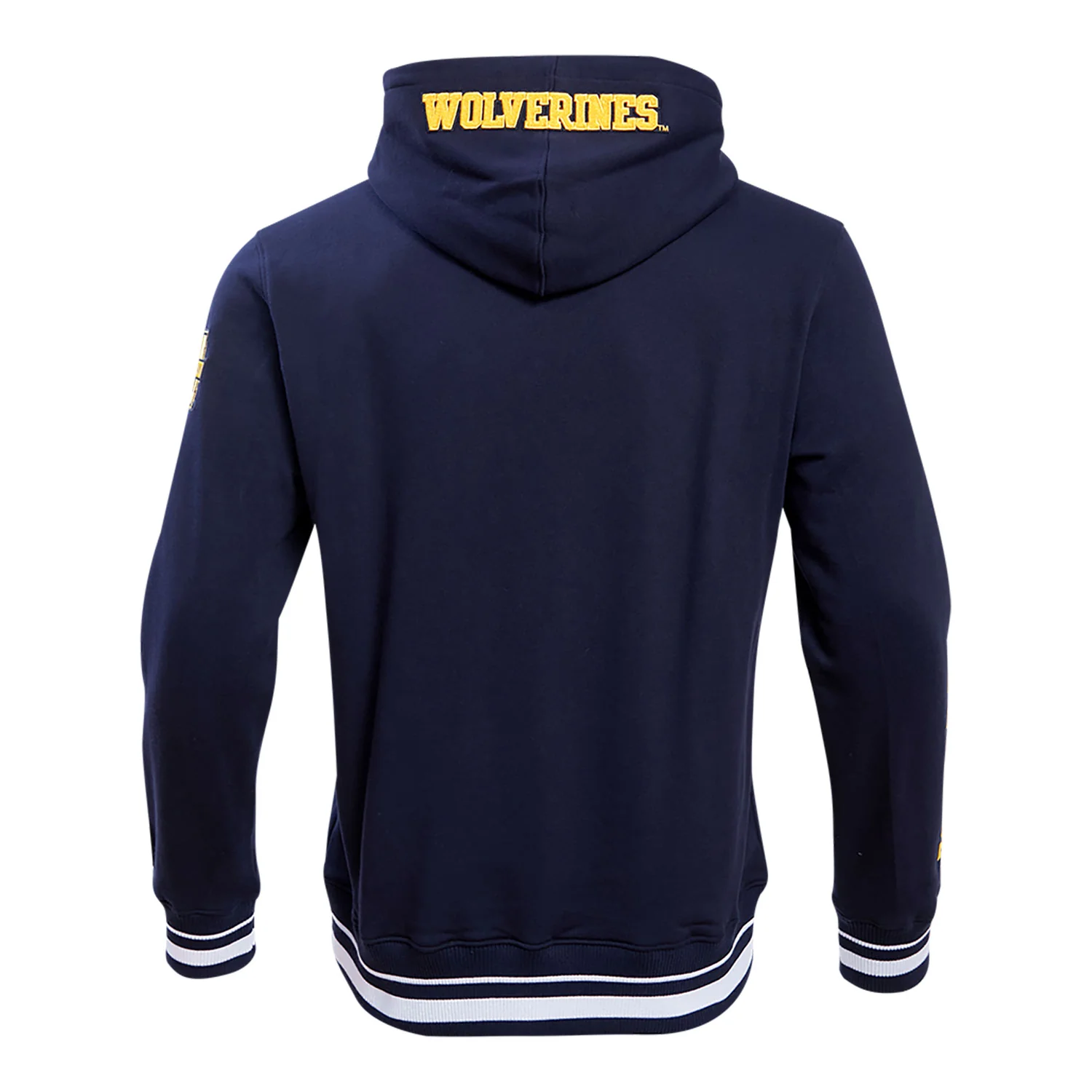 Michigan Wolverines Classic Stacked Logo Fleece Pullover Hoodie - Image 4