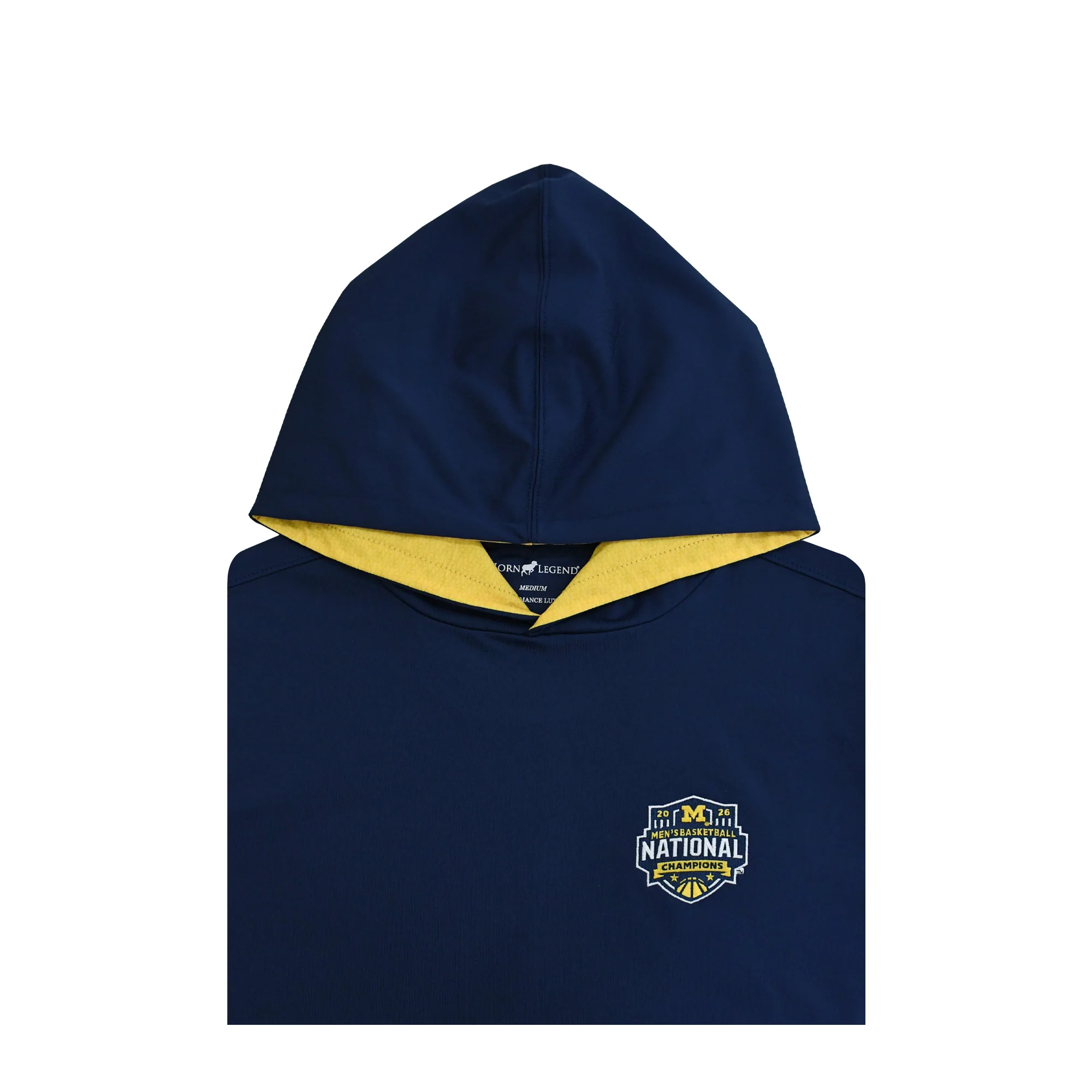 Michigan Wolverines Men's Basketball National Champions Gold Lined Hoodie - Image 2