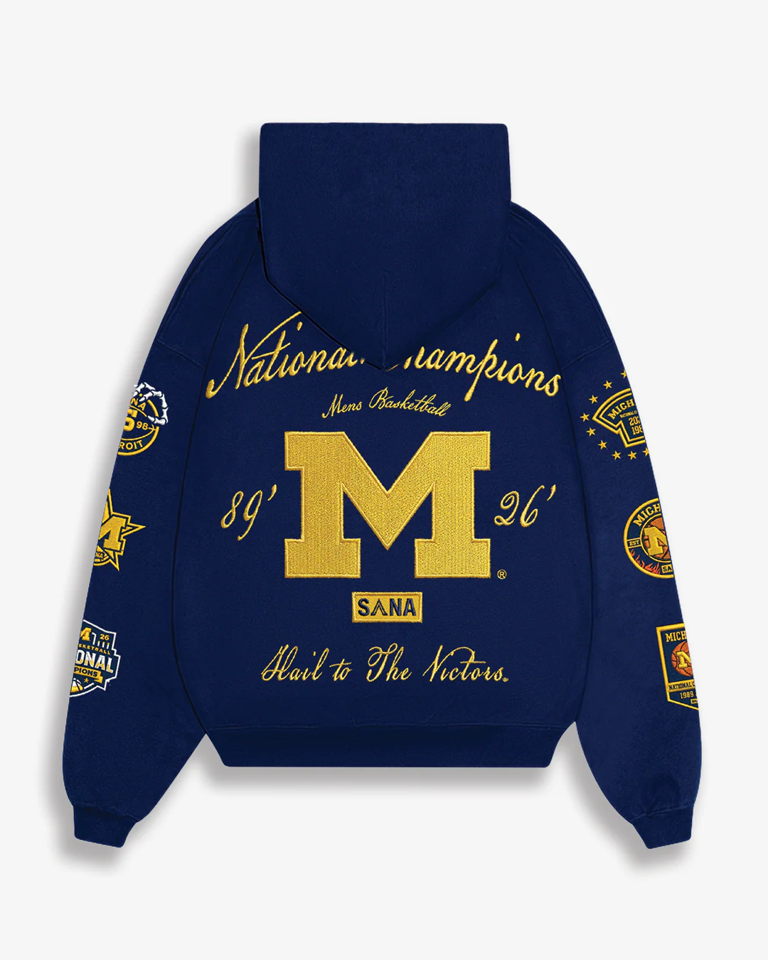 Michigan Wolverines Men's Basketball National Champions Navy Collector's Hoodie