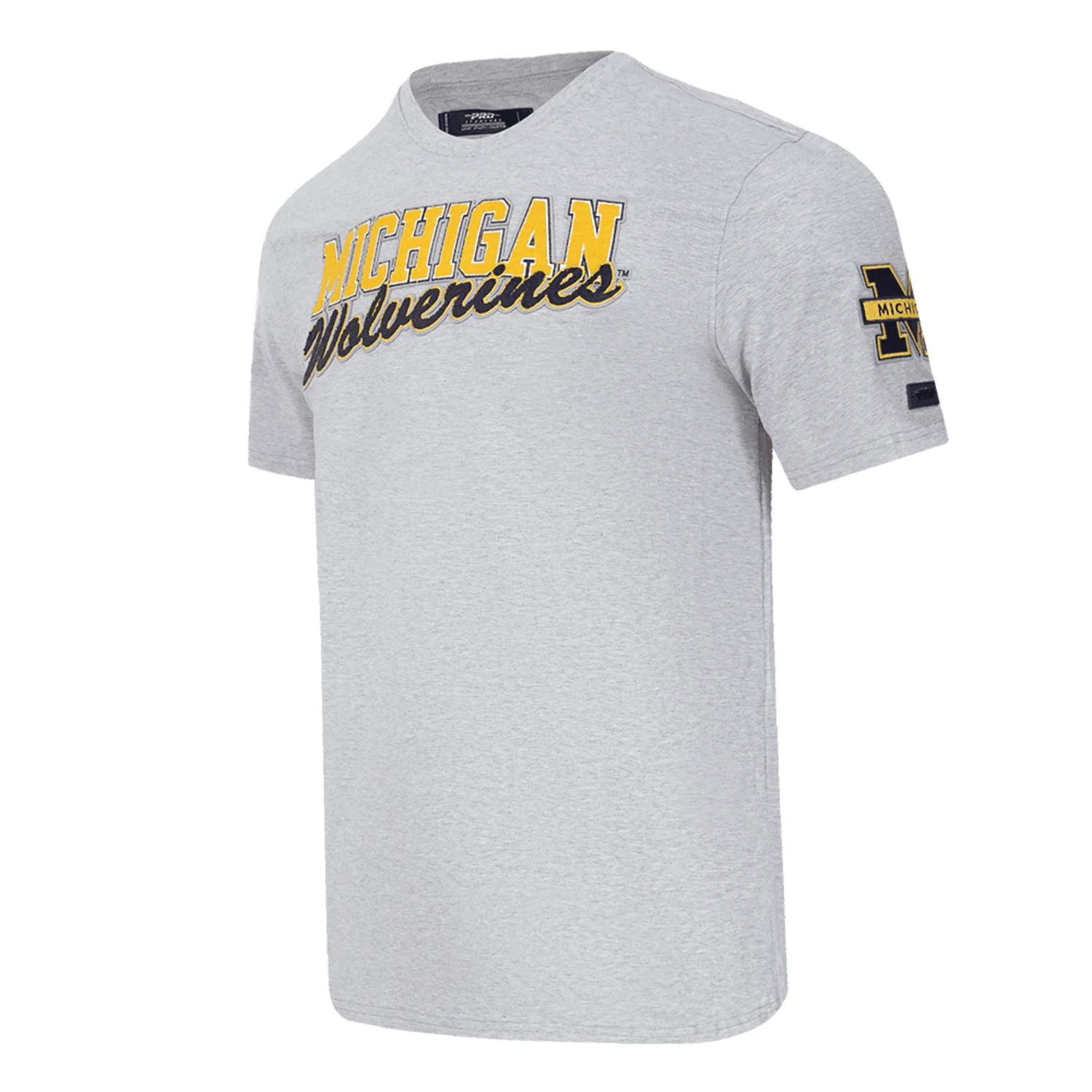 Michigan Wolverines Gray Pro Standard Wordmark Sleeve Hits T-Shirt - Image 2