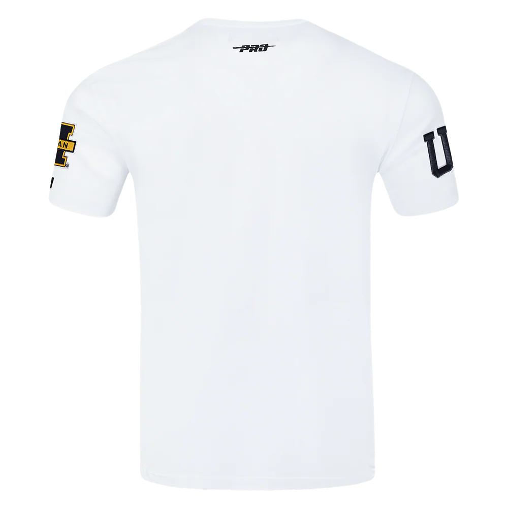 Michigan Wolverines White Pro Standard Arch Logo Sleeve Hits T-Shirt - Image 2