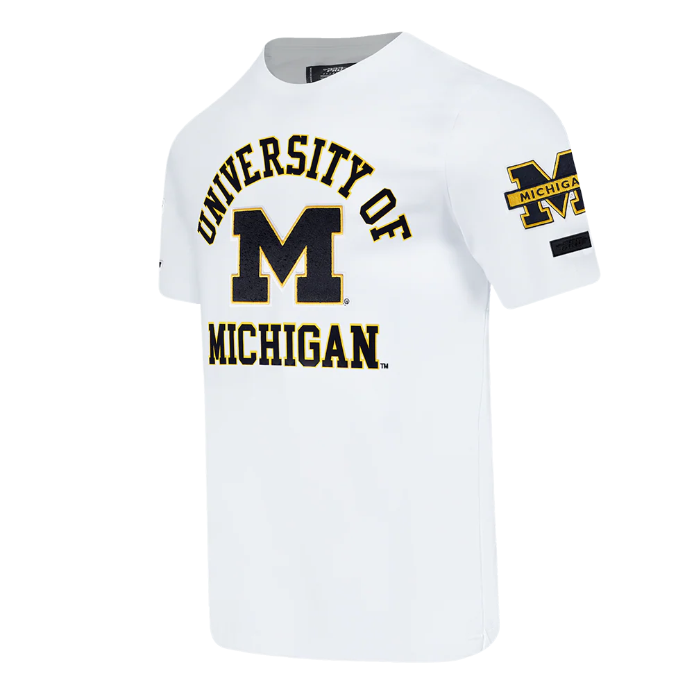 Michigan Wolverines White Pro Standard Arch Logo Sleeve Hits T-Shirt - Image 3