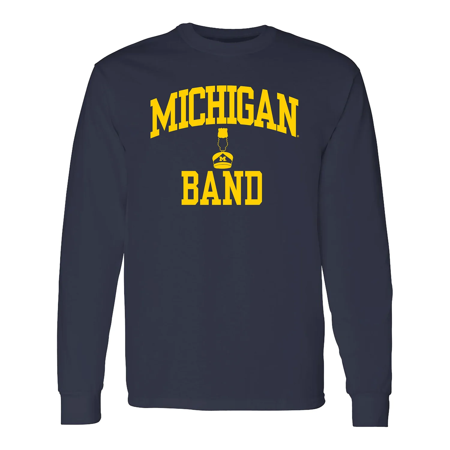 Michigan Wolverines Band Long Sleeve Navy T-Shirt