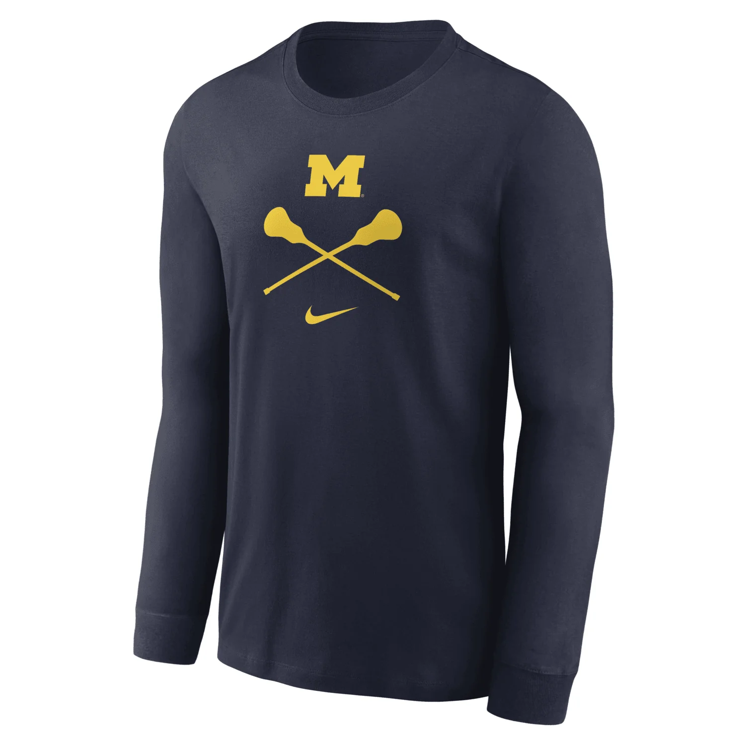 Michigan Wolverines Lacrosse Nike Navy Long Sleeve T-Shirt