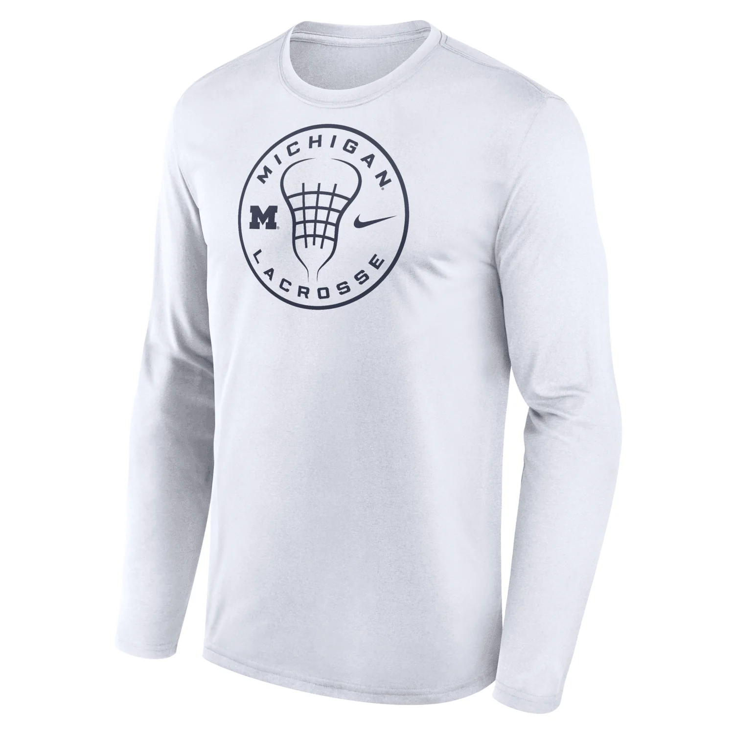Michigan Wolverines Lacrosse Nike White Long Sleeve T-Shirt