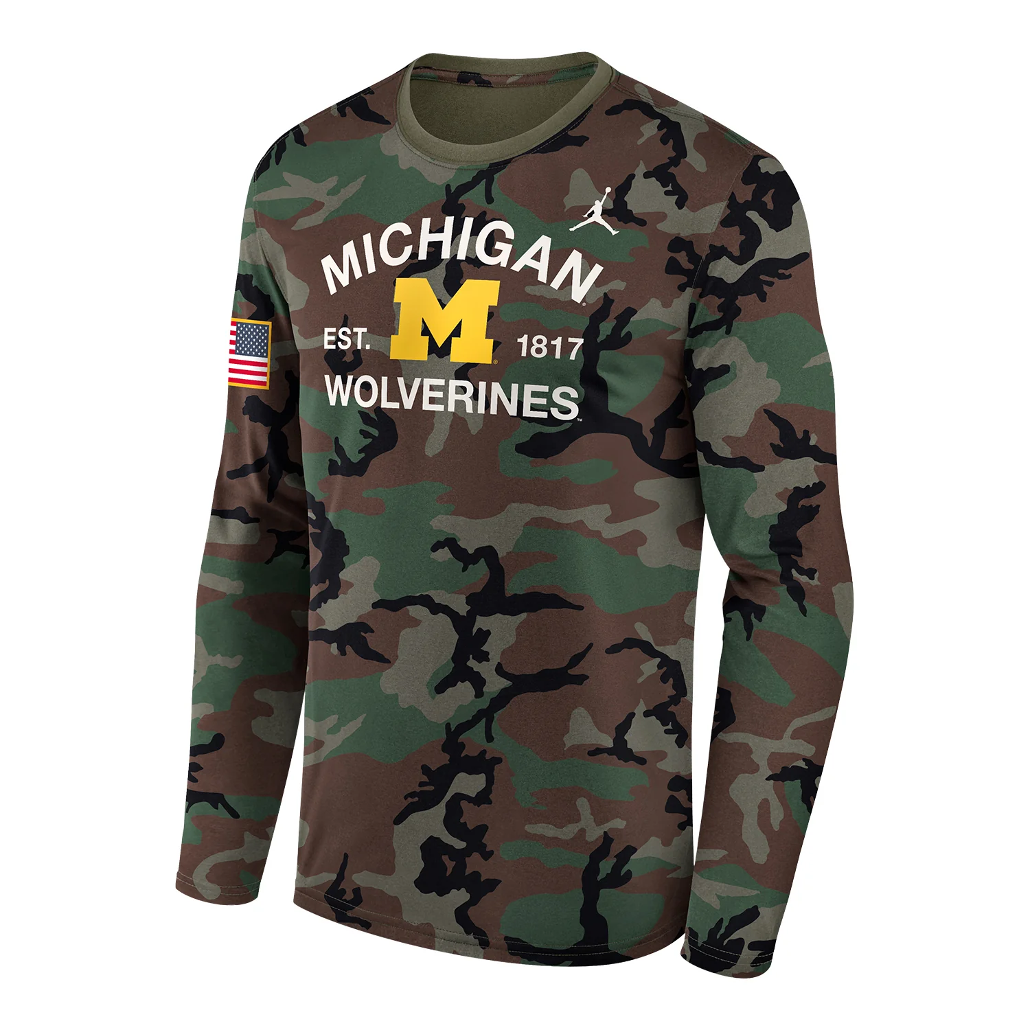 Michigan Wolverines Camo Military Appreciation Long Sleeve T-Shirt