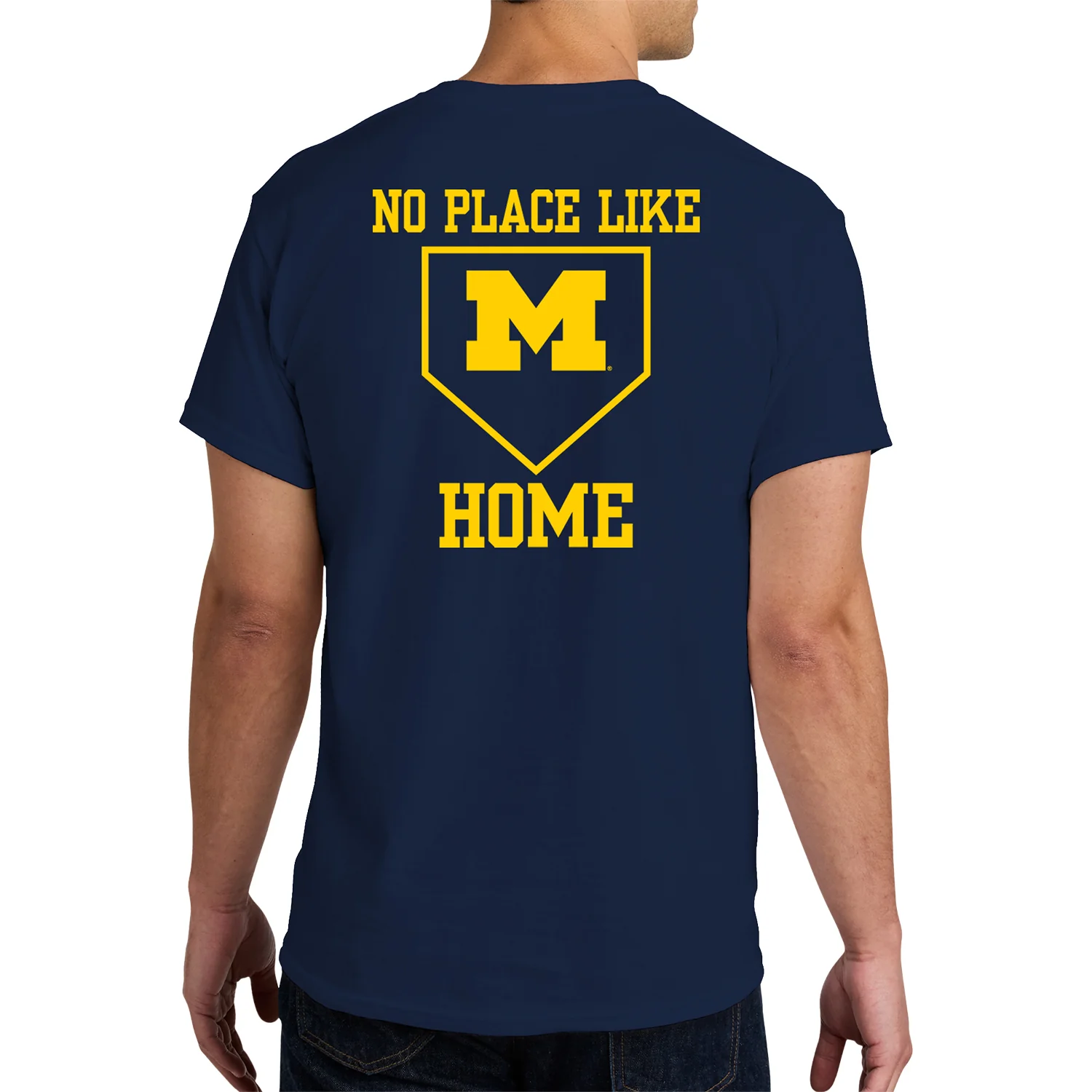 Michigan Wolverines Baseball No Place Like Home T-Shirt - Image 3