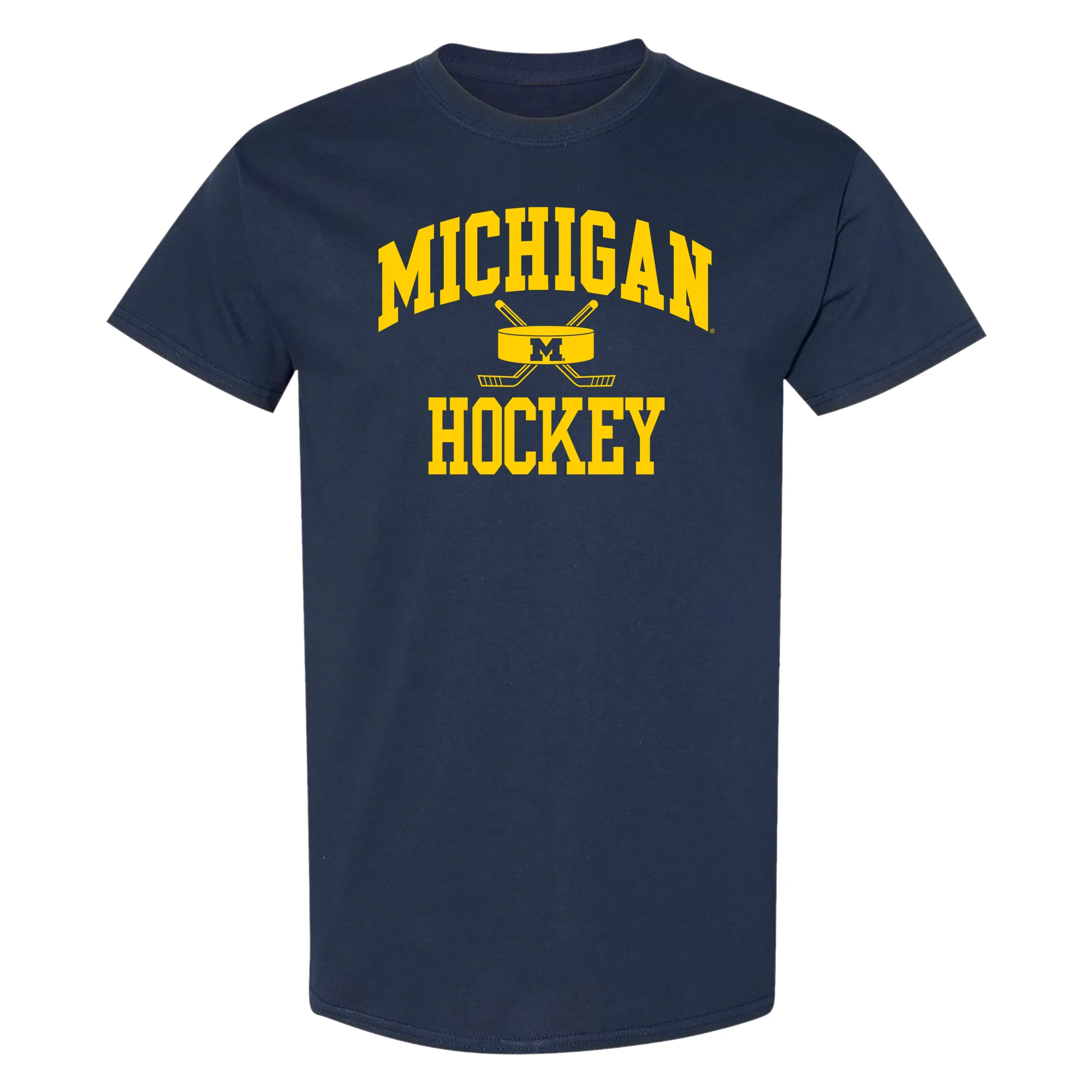Michigan Wolverines Arched Wordmark Hockey T-Shirt