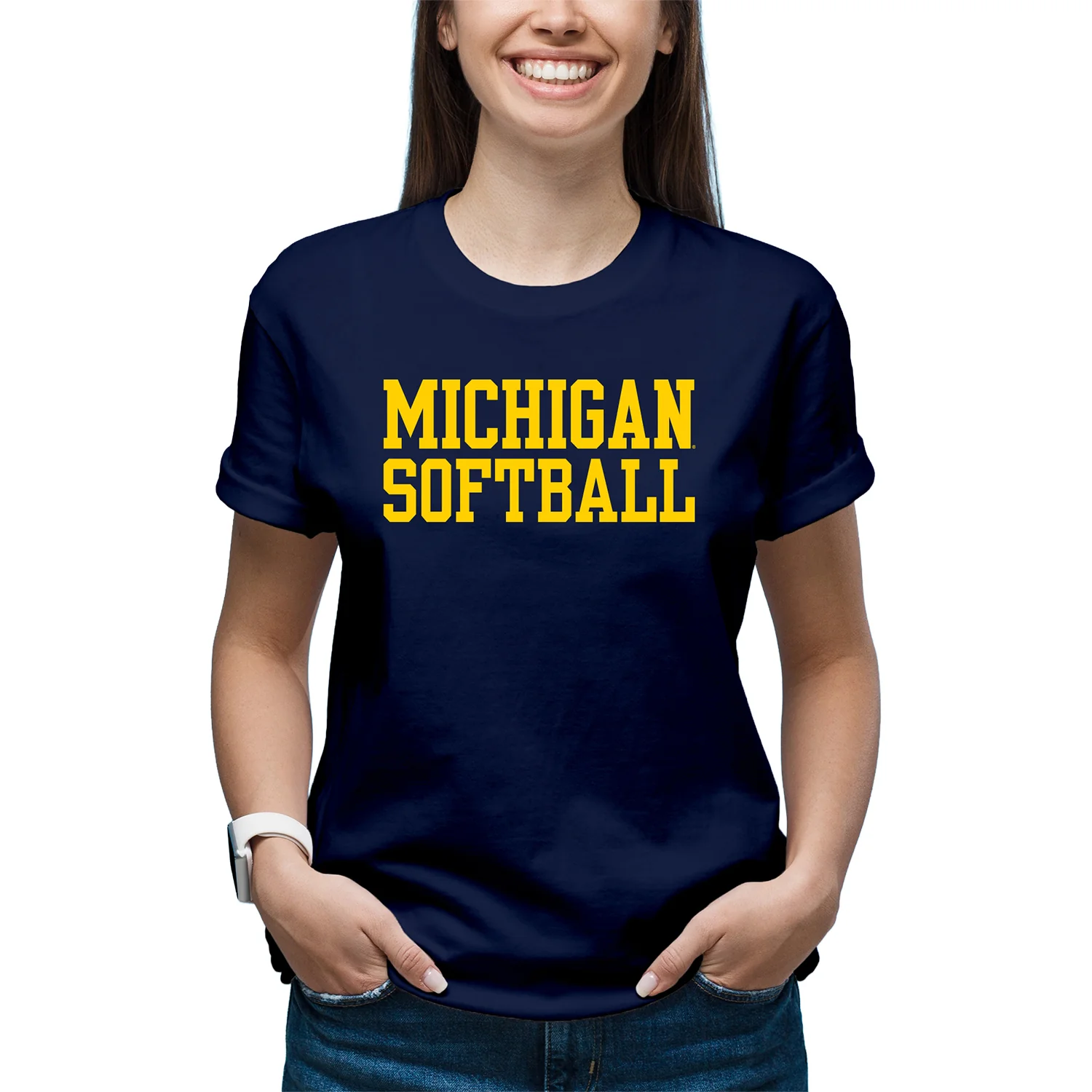 Michigan Wolverines Softball No Place Like Home T-Shirt - Image 2