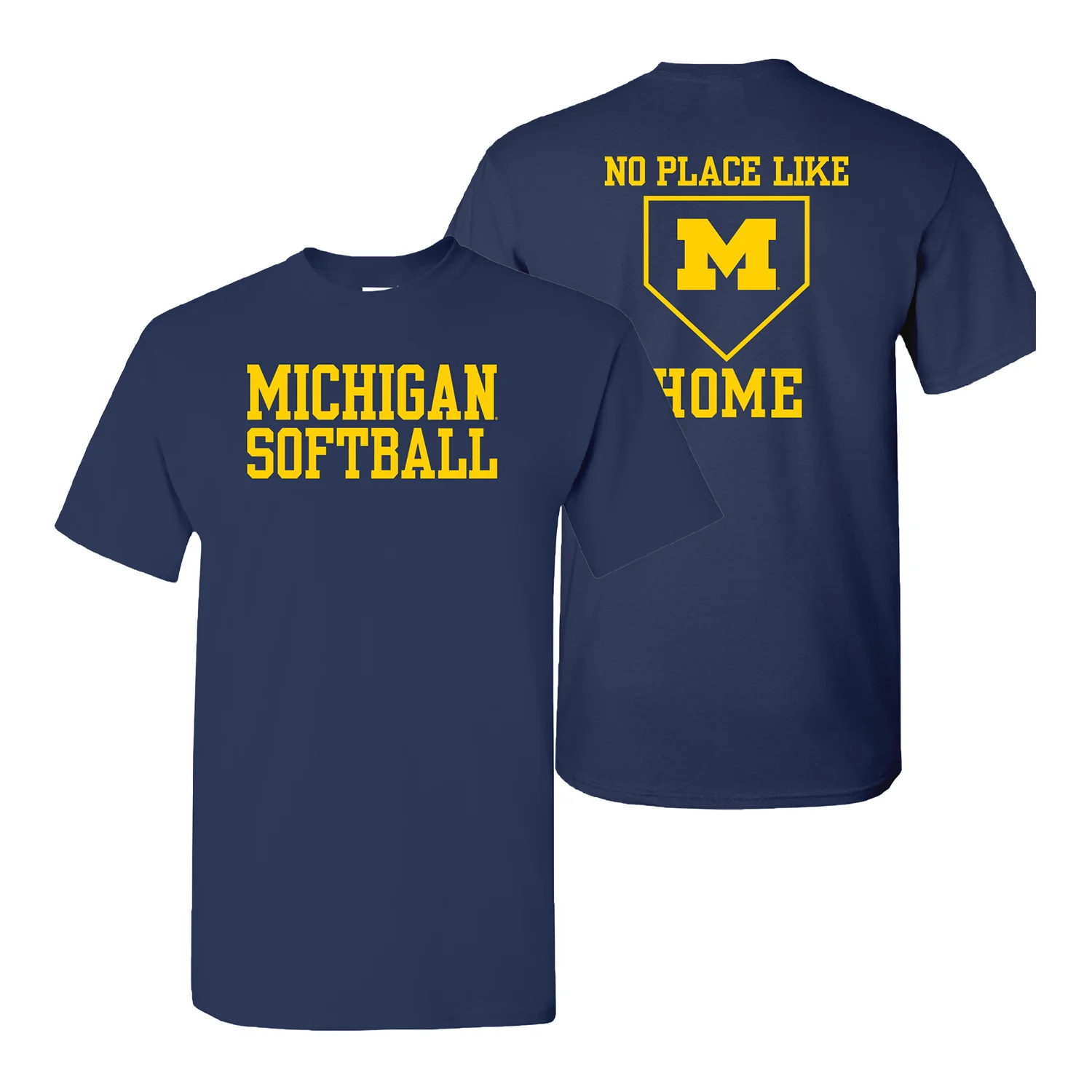 Michigan Wolverines Softball No Place Like Home T-Shirt - Image 3
