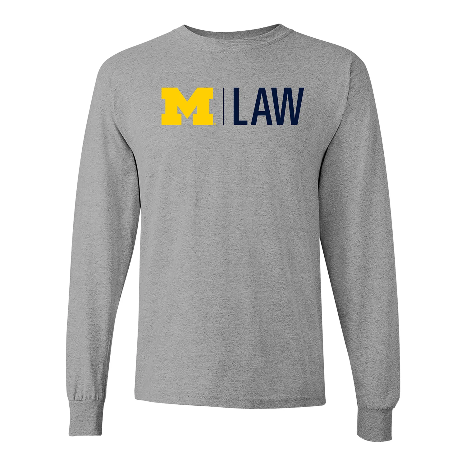University of Michigan Block M Long Sleeve Gray School of Law Tee