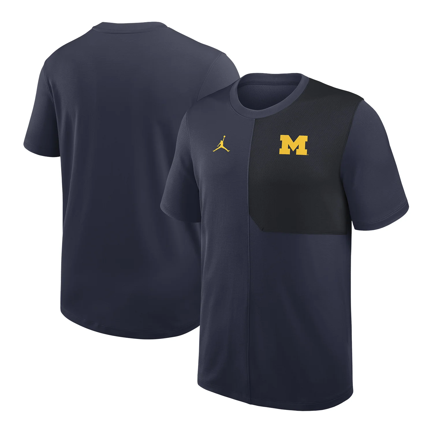 Michigan Wolverines Jordan Navy Coaches Tee - Image 3