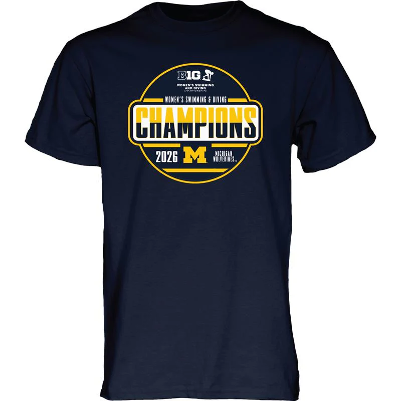Michigan Wolverines Women's Swimming and Diving Big Ten Champions Tee