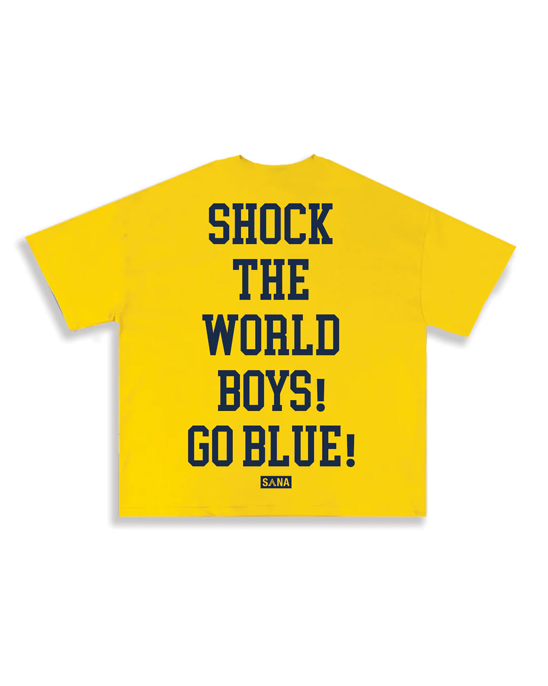 Michigan Wolverines Men's Basketball National Champions Yellow "Go Blue" T-Shirt - Image 2