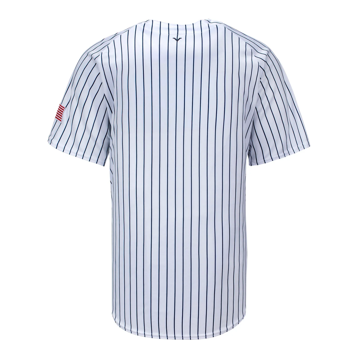 Michigan Wolverines Valiant White with Blue Pinstripe Baseball Jersey - Image 3
