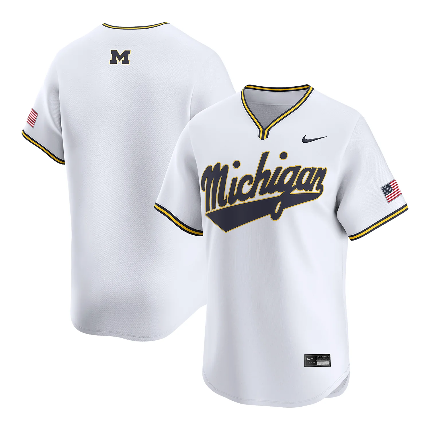 Michigan Wolverines Nike Script Baseball Jersey - Image 3