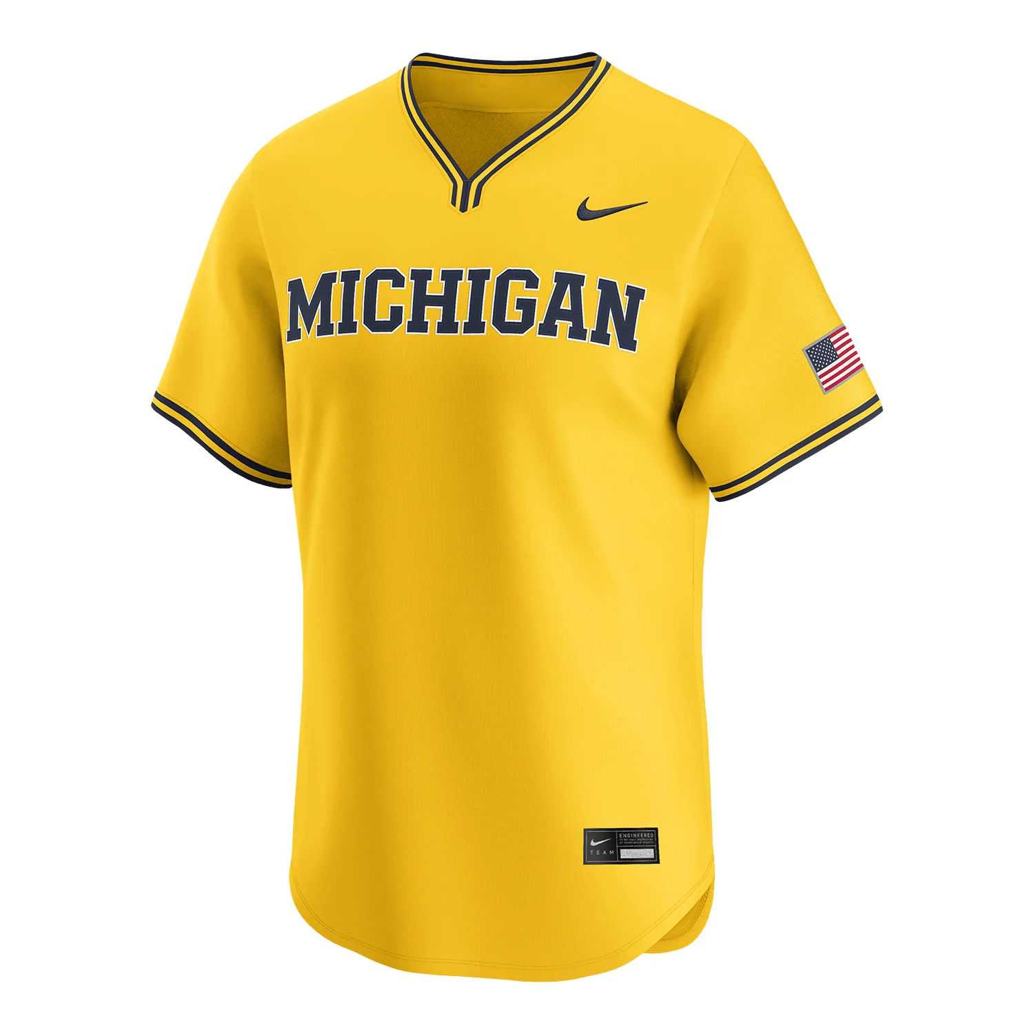Michigan Wolverines Nike Maize Baseball Jersey