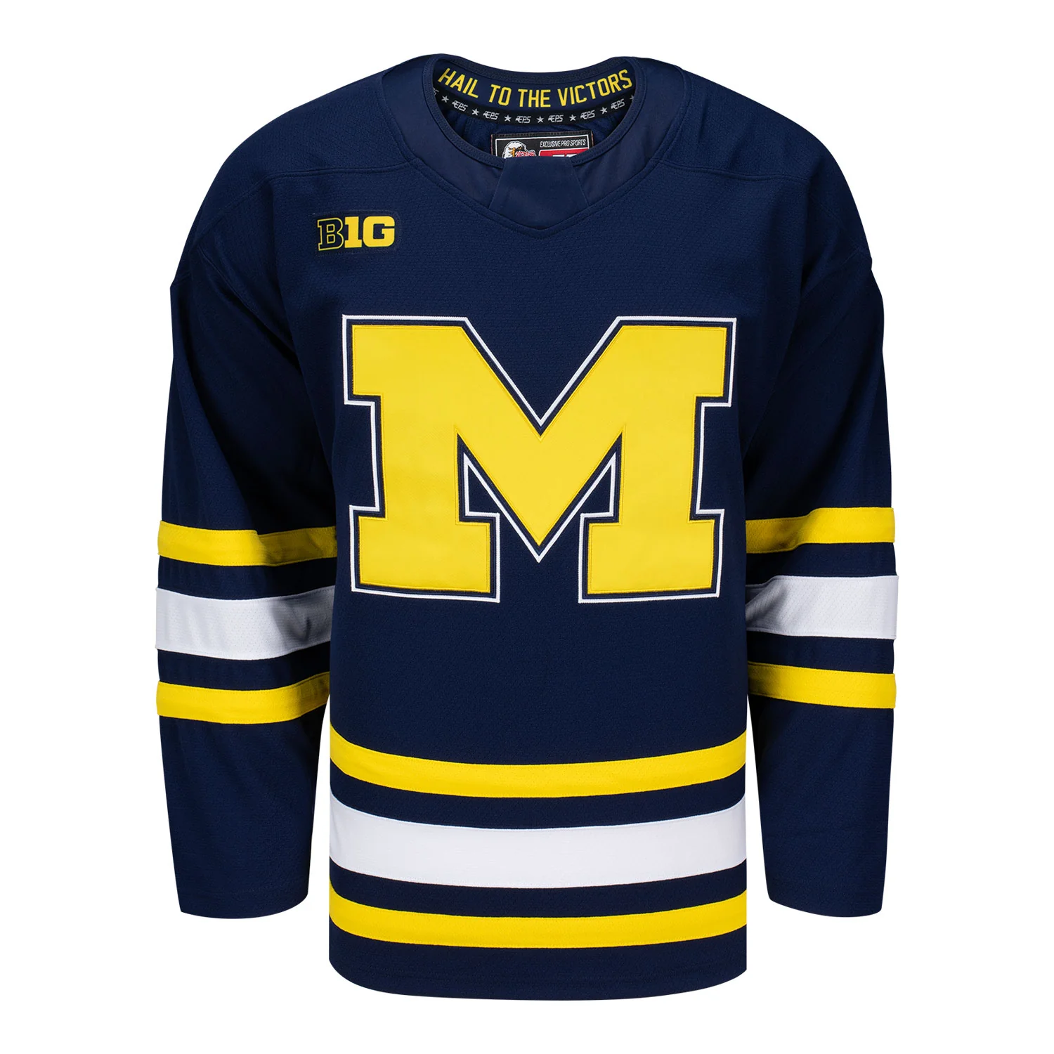 Michigan Wolverines Exclusive Pro Sports Men's Replica Blue Hockey Jersey