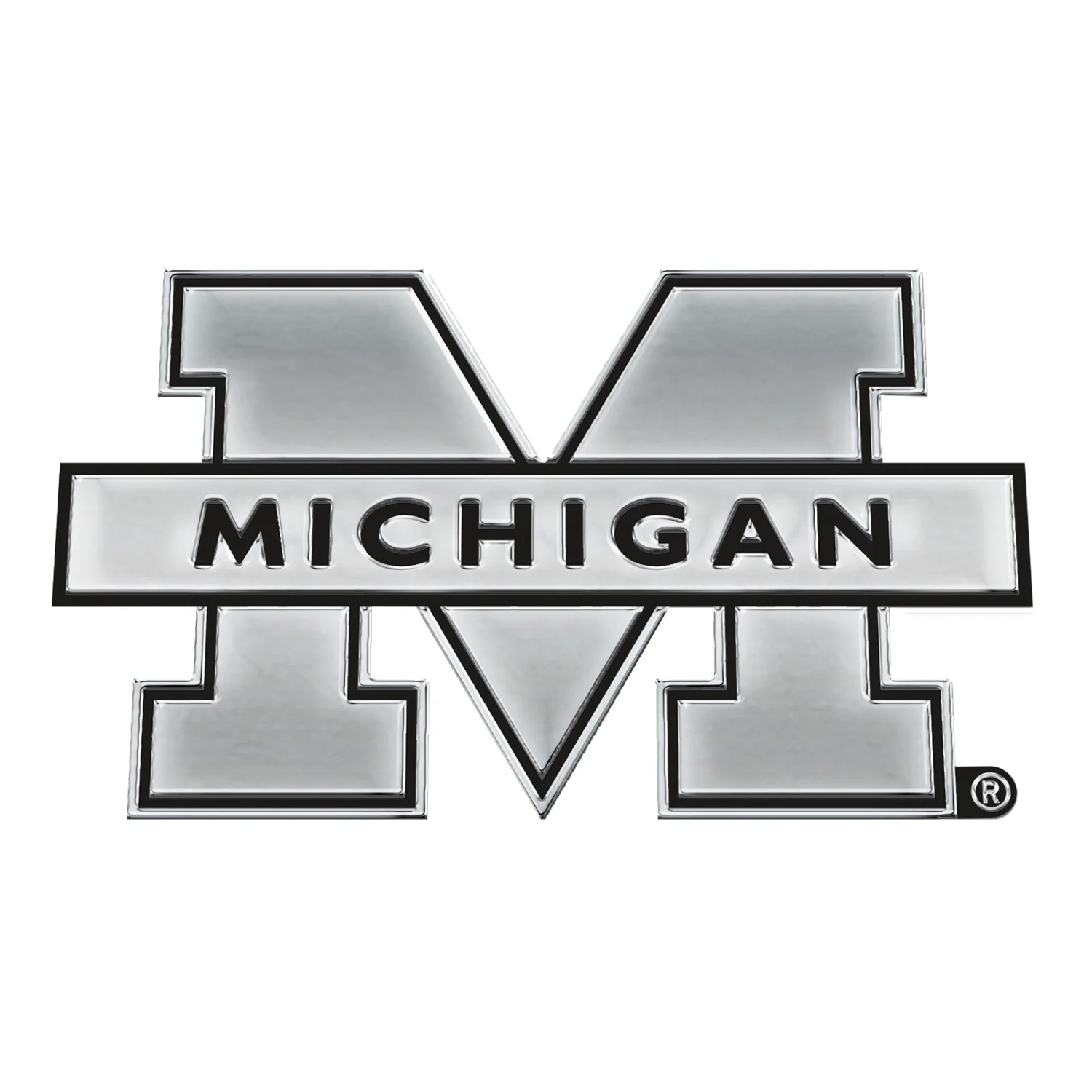 Michigan Wolverines Wincraft Chrome Free Form Auto Emblem