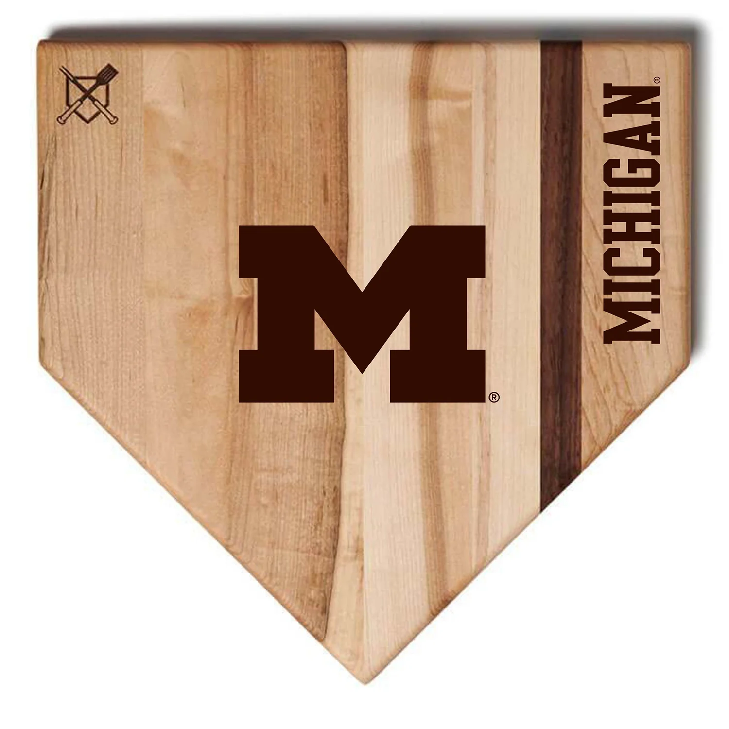 Michigan Wolverines 12" Home Plate Cutting Board
