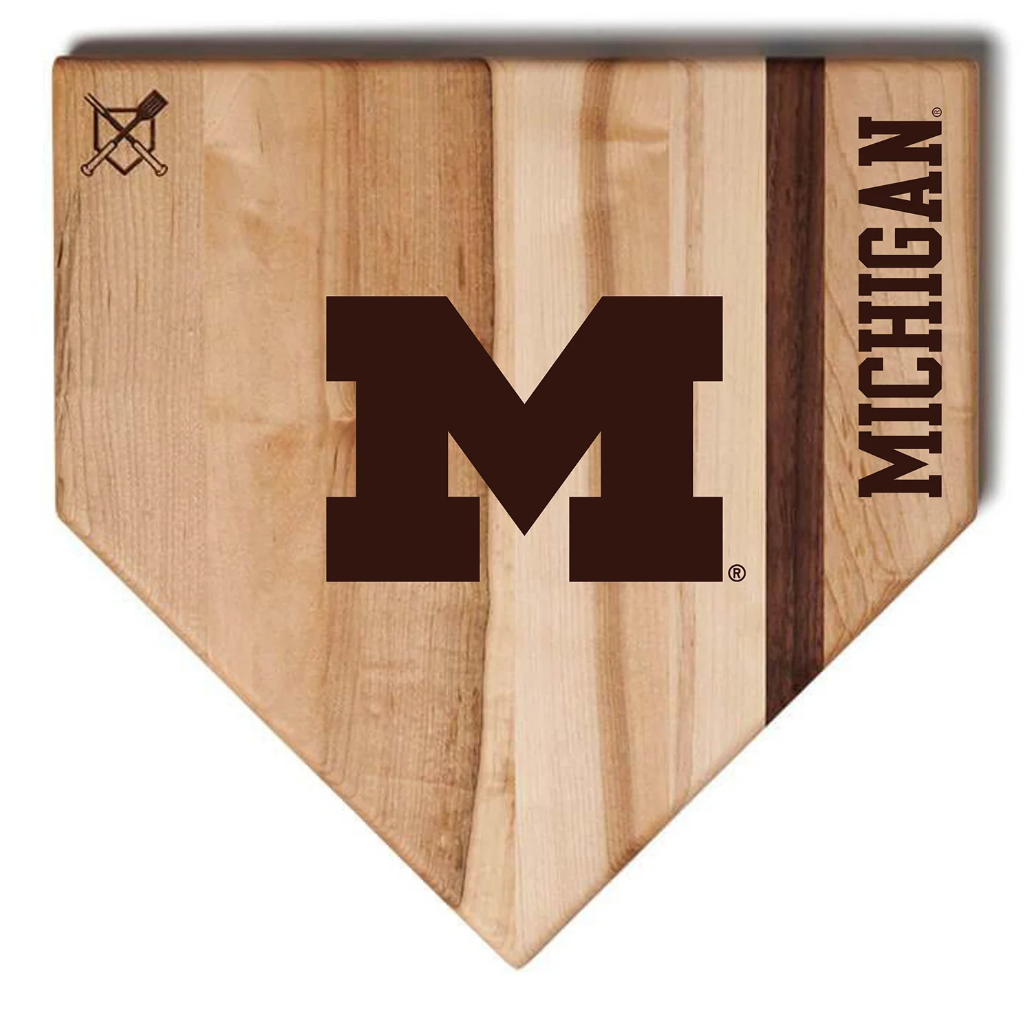 Michigan Wolverines 17" Home Plate Cutting Board