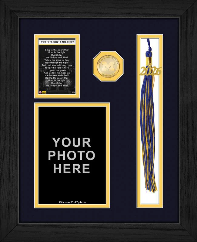 Michigan Wolverines Graduation Tassel & Photo Display Frame
