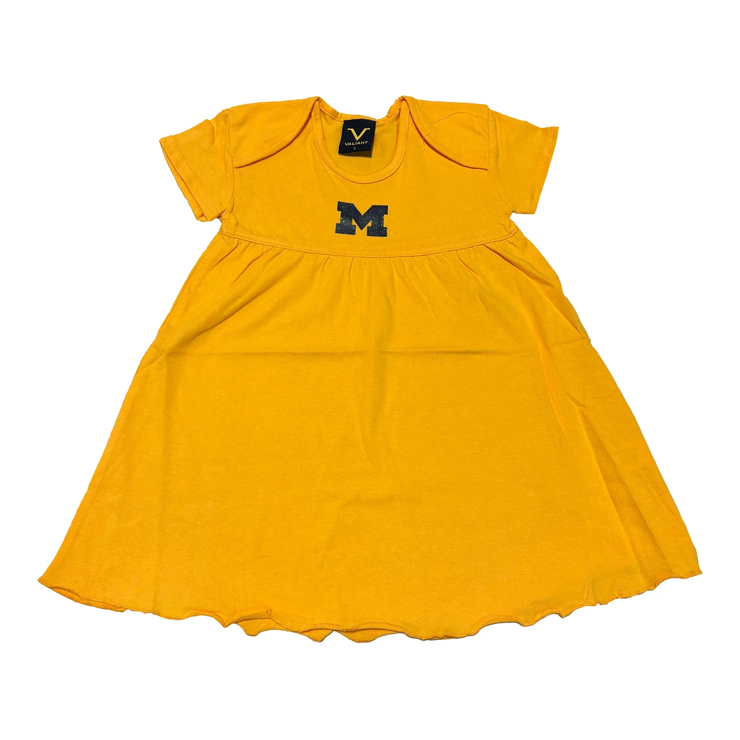 Youth Michigan Wolverines Valiant Maize Dress