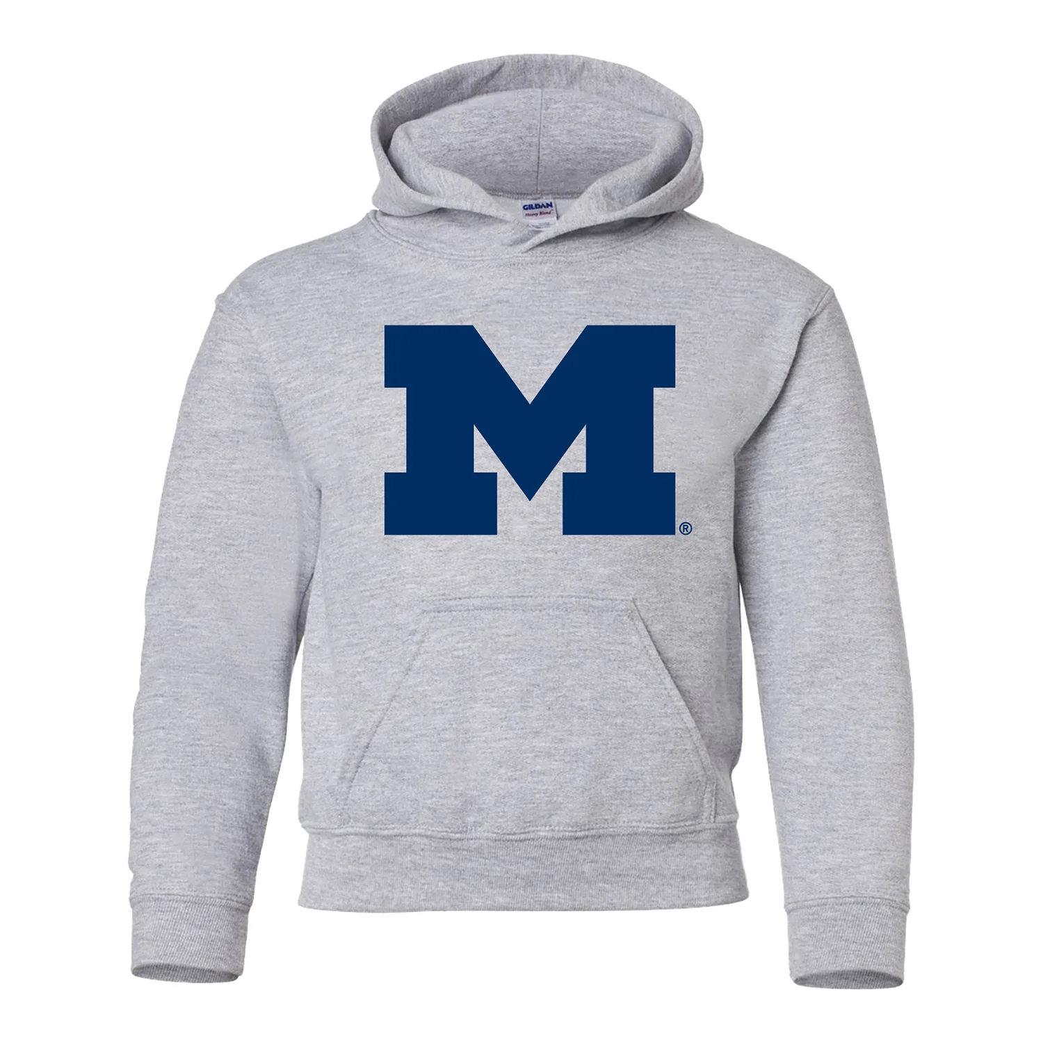 Michigan Wolverines Youth Gray M Logo Hoodie - Image 2