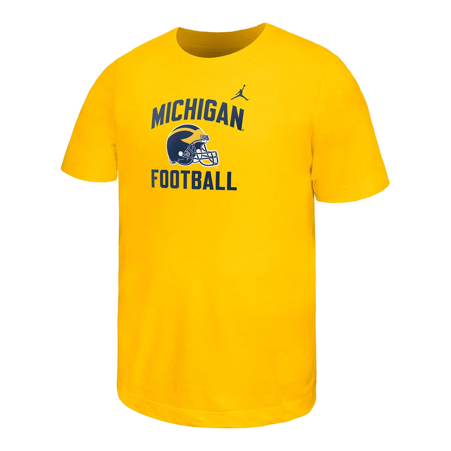 Michigan Wolverines Youth Yellow Nike Jordan Football T-Shirt