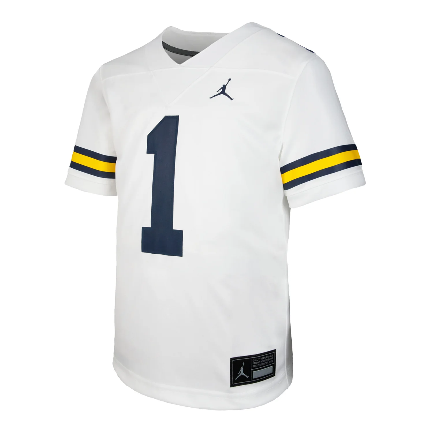 Michigan Wolverines Jordan Football #1 Youth Away Jersey