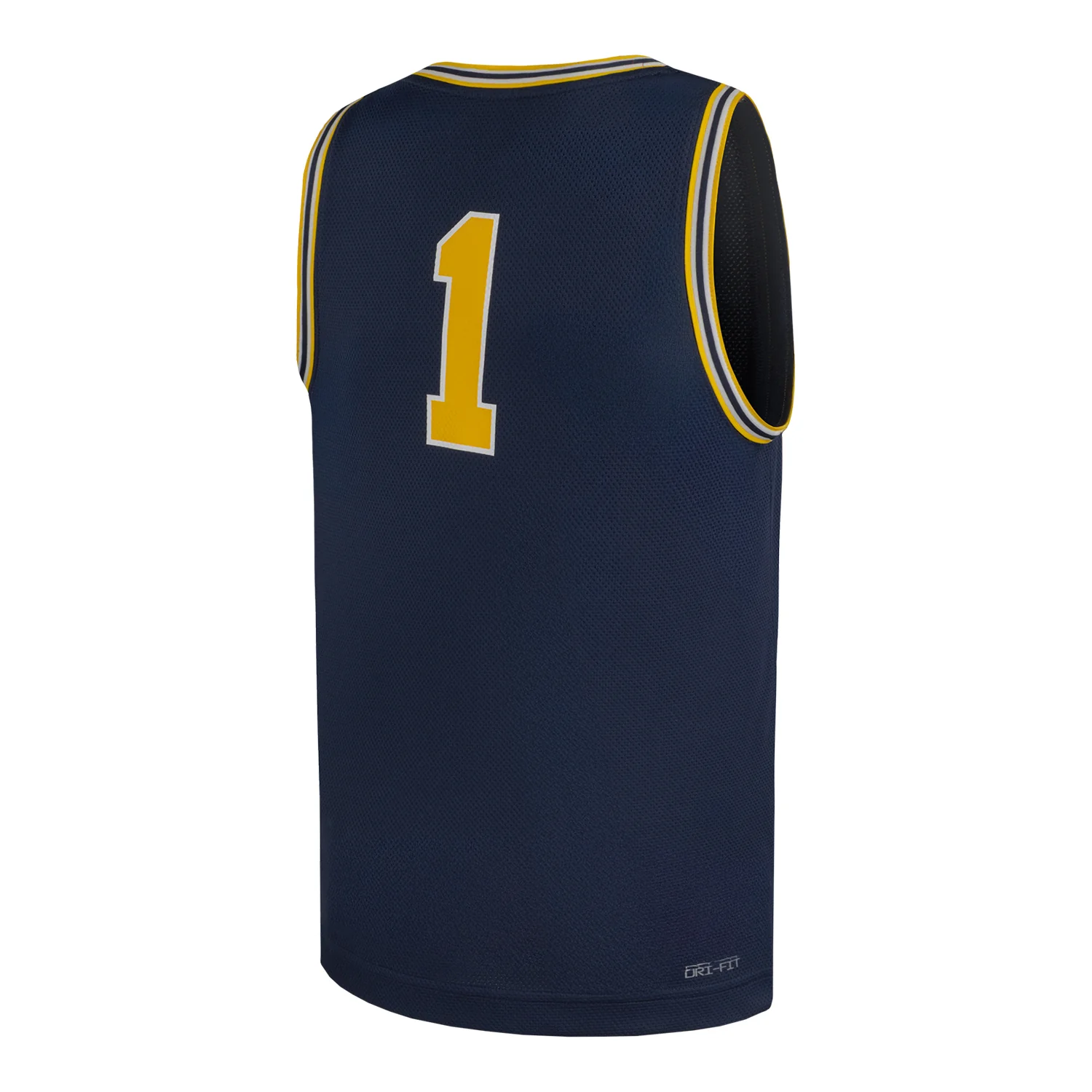 Michigan Wolverines Jordan Basketball #1 Youth Home Jersey - Image 2
