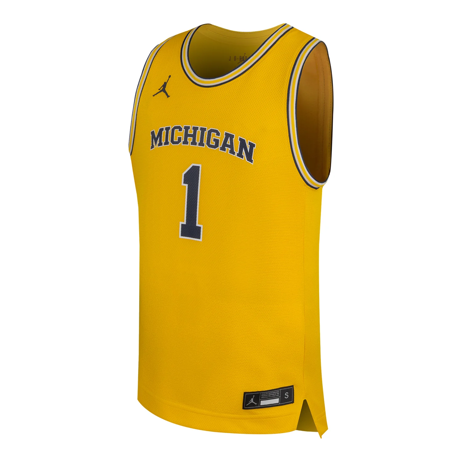 Michigan Wolverines Jordan Basketball #1 Youth Alternate Jersey