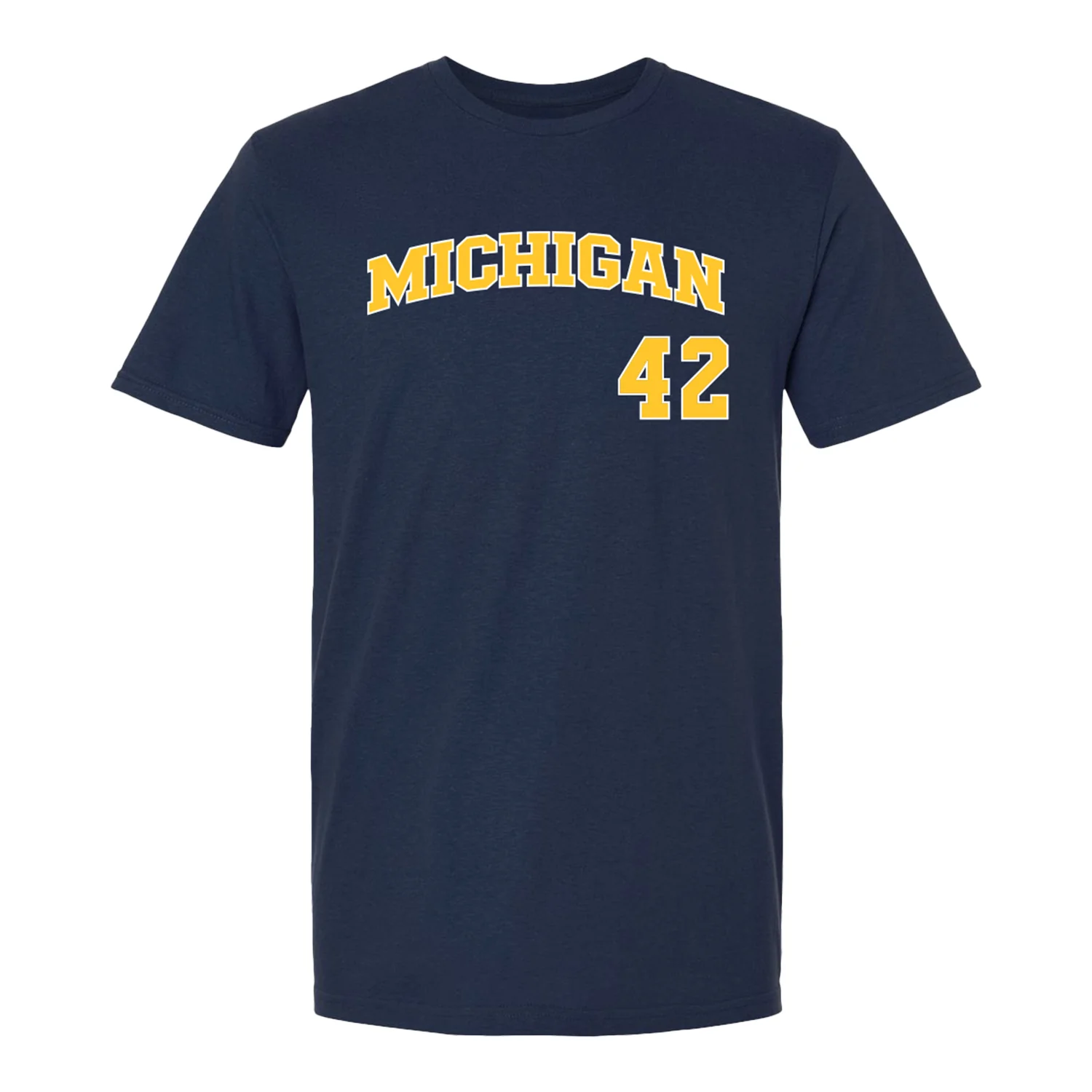 Michigan Wolverines Baseball Student Athlete #42 Justin Brown T-Shirt - Image 2
