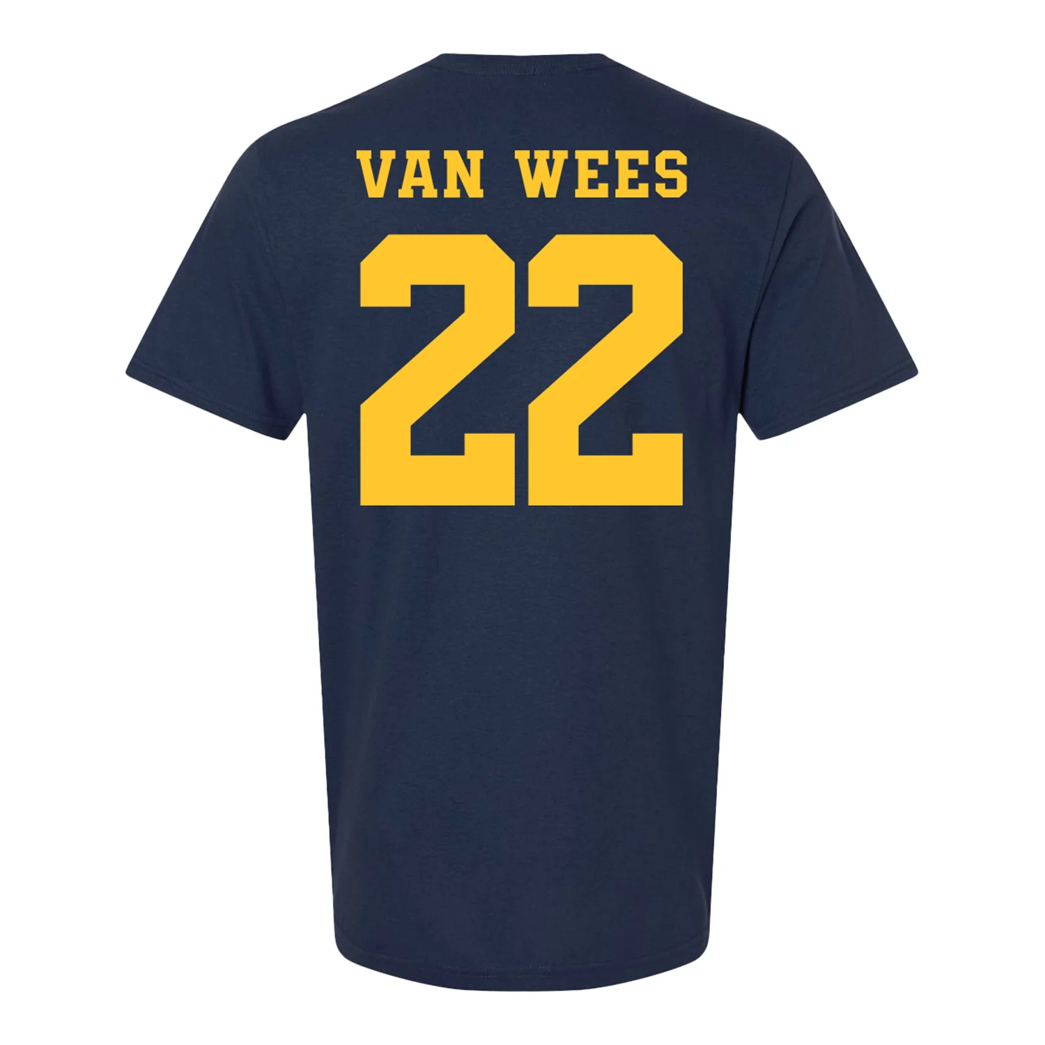 Michigan Wolverines Women's Lacrosse Student Athlete #22 Truus Van Wees T-Shirt